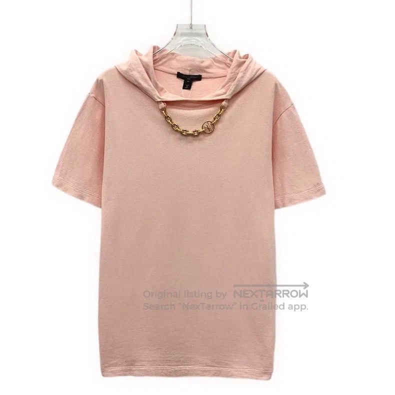 Louis Vuitton Louis Vuitton 23 pink logo chain embellished cotton hooded Size US XL / EU 56 / 4 - 1 Thumbnail