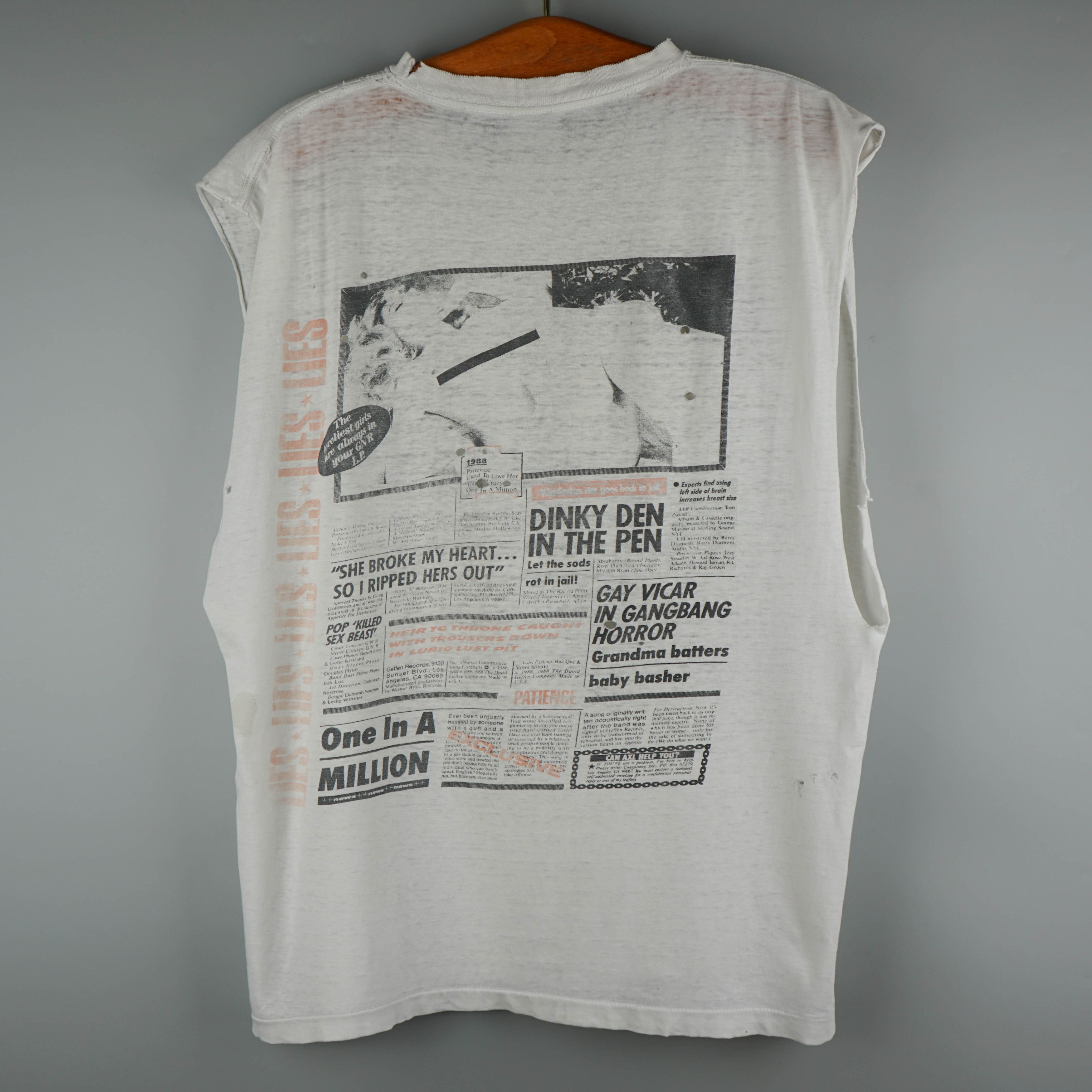 Band Tees × Vintage Vintage 1988 Guns N Roses Lies T-Shirt Size US XL / EU 56 / 4 - 10 Thumbnail