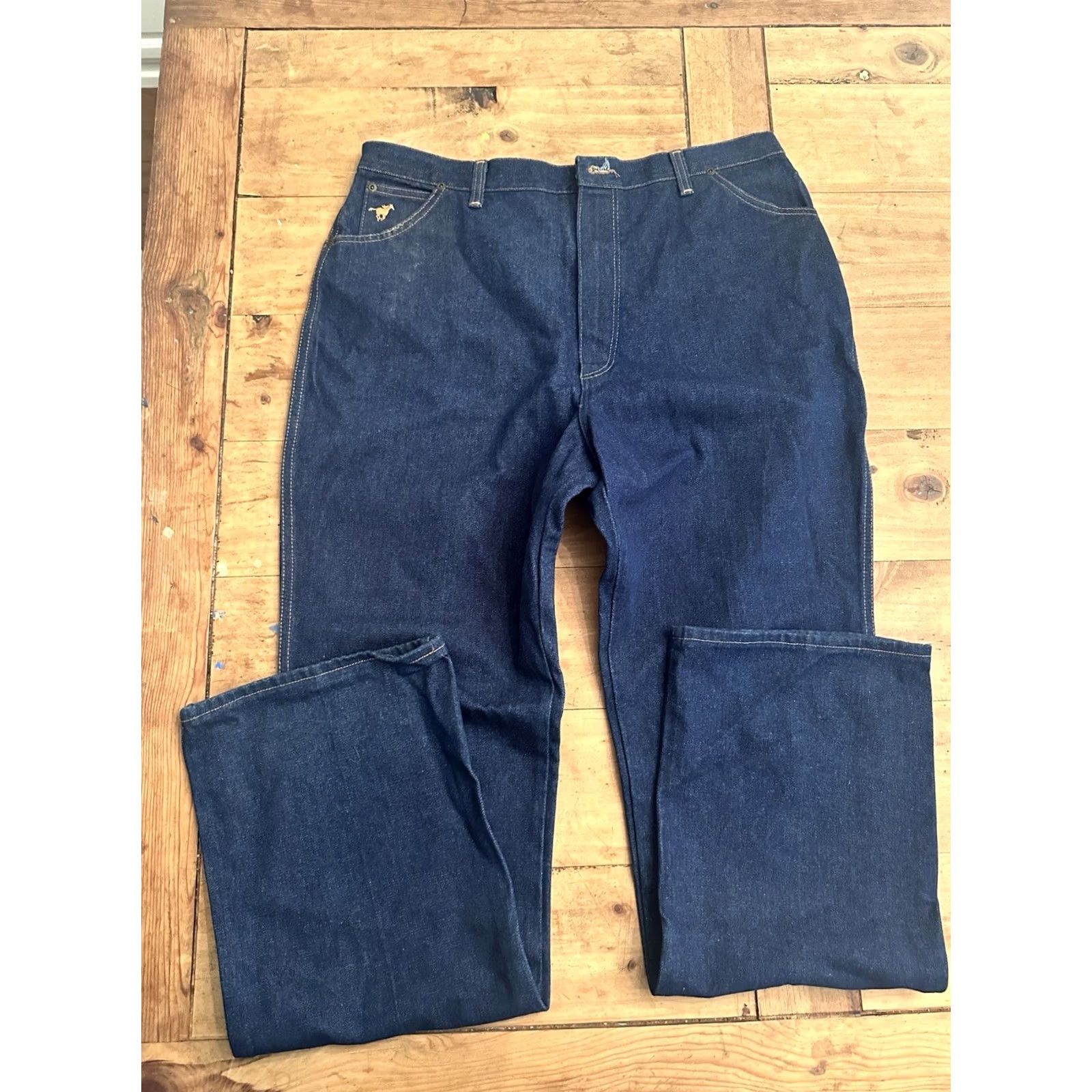 Wrangler VINTAGE Wrangler Misses Full Fit Jeans 20 High Waist 34x33 Blue 80s Womens Mom 34x33 Size 42" / US 20 - 4 Thumbnail