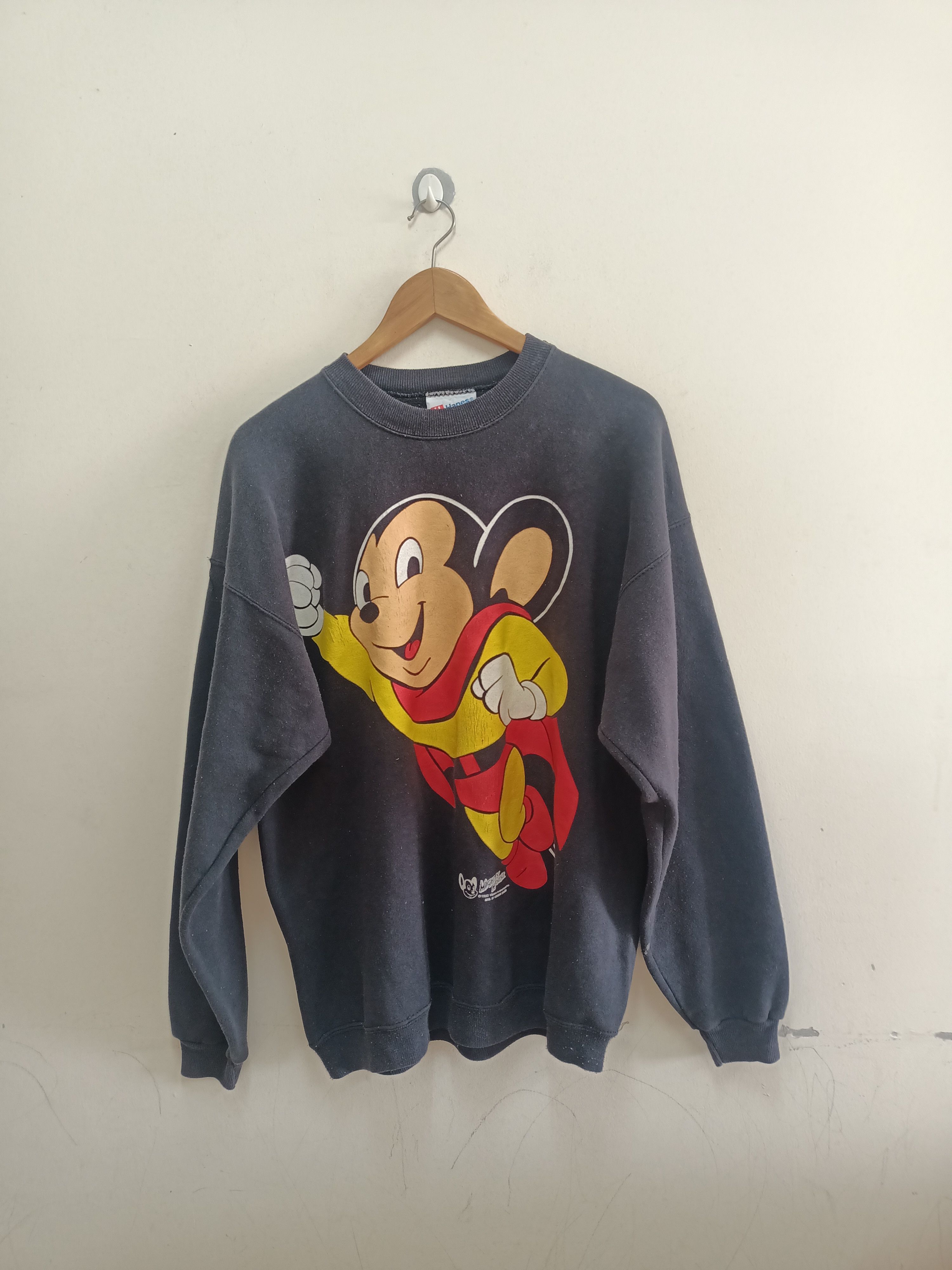 Hanes Vintage Mighty Mouse 1993 sweatshirt by Viacom International Size US L / EU 52-54 / 3 - 1 Thumbnail