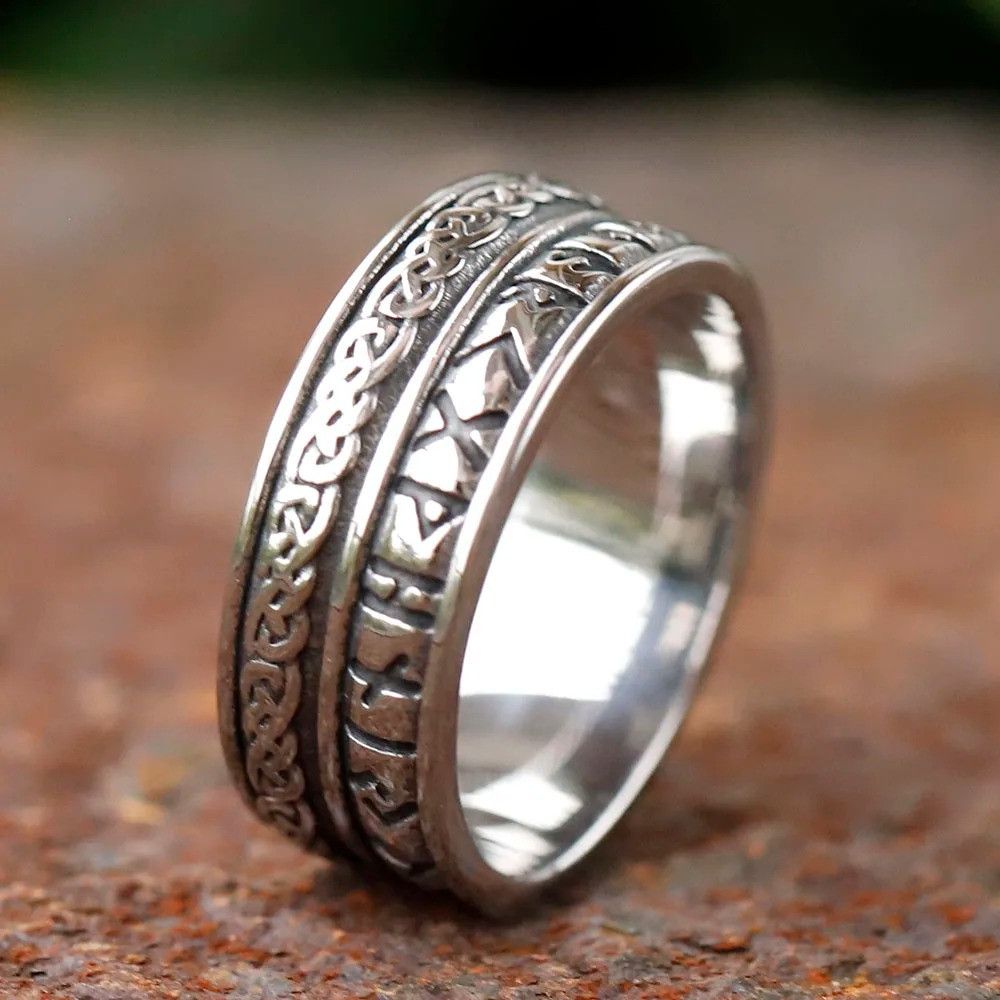 Odin Norse Viking Rune Ring Streetwear Jewelry Fashion Gift