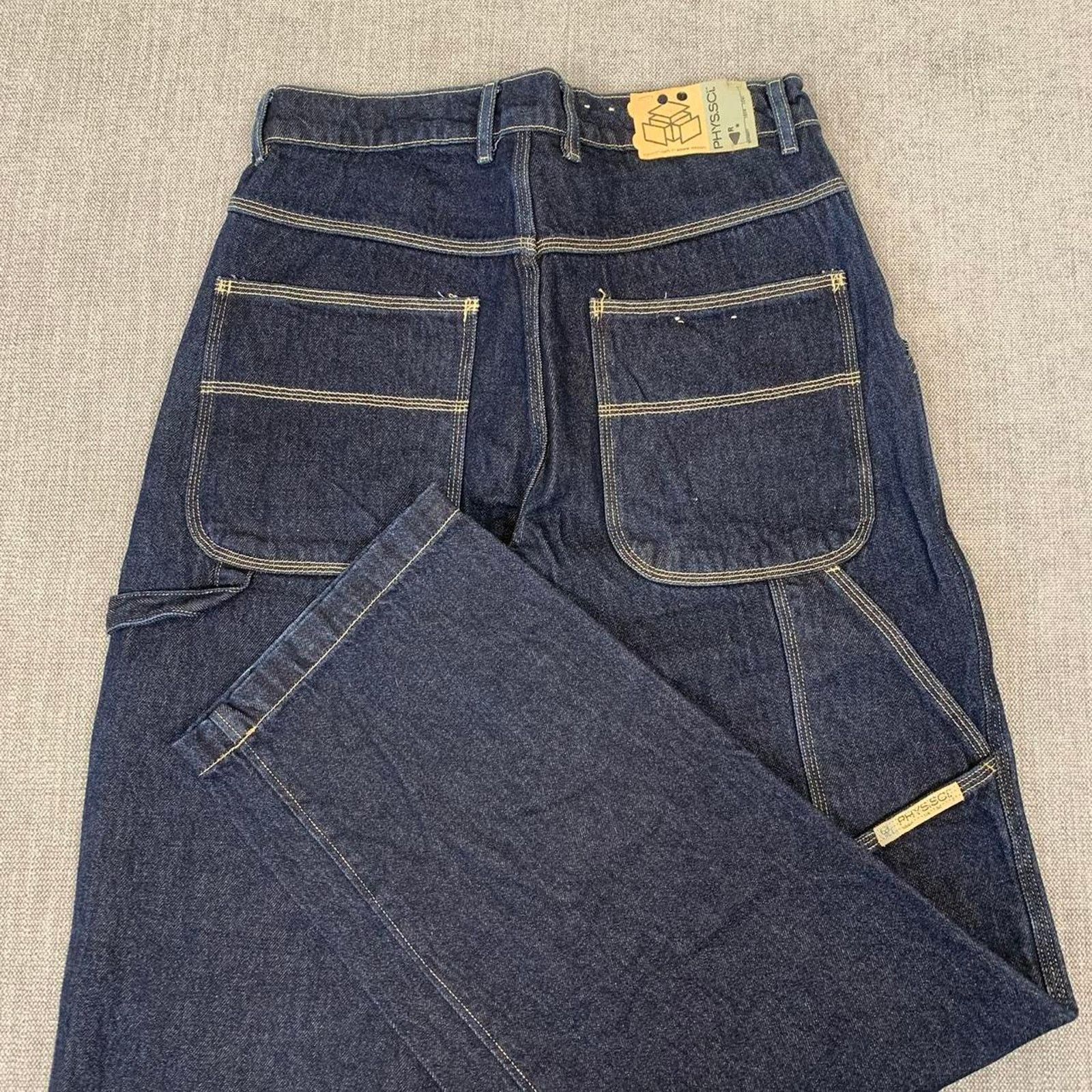 Vintage Y2K 90s Phys.sci Carpenter Work Denim Jeans Size US 32 / EU 48 - 1 Thumbnail