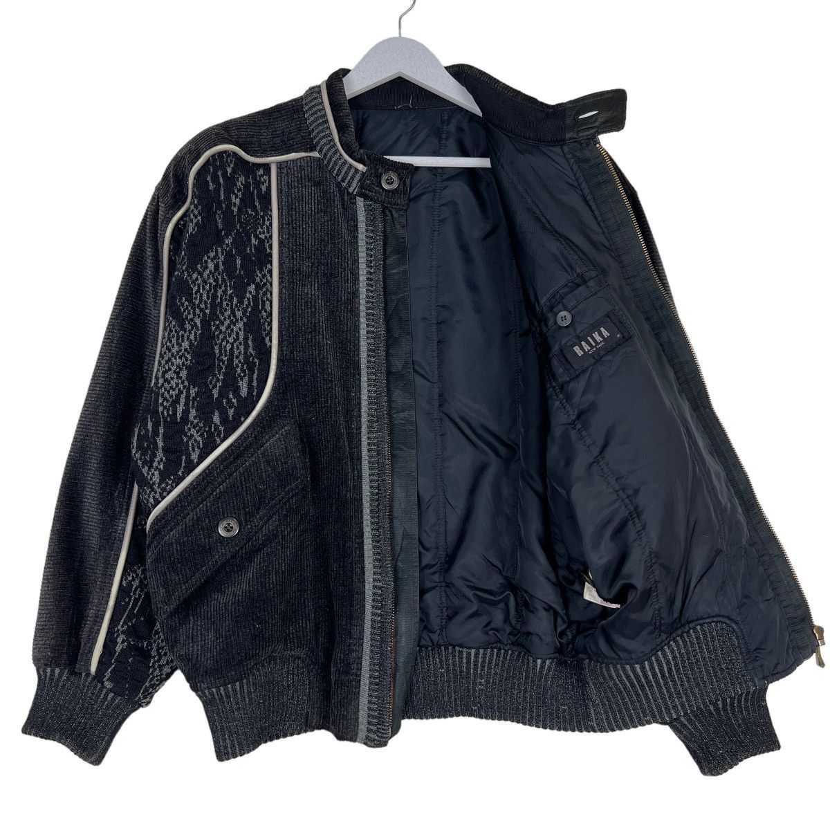 Japanese Brand 🔥 VINTAGE RAIKA NEW BASIC VELVET HYBRID BOMBER JACKET Size US M / EU 48-50 / 2 - 10 Thumbnail