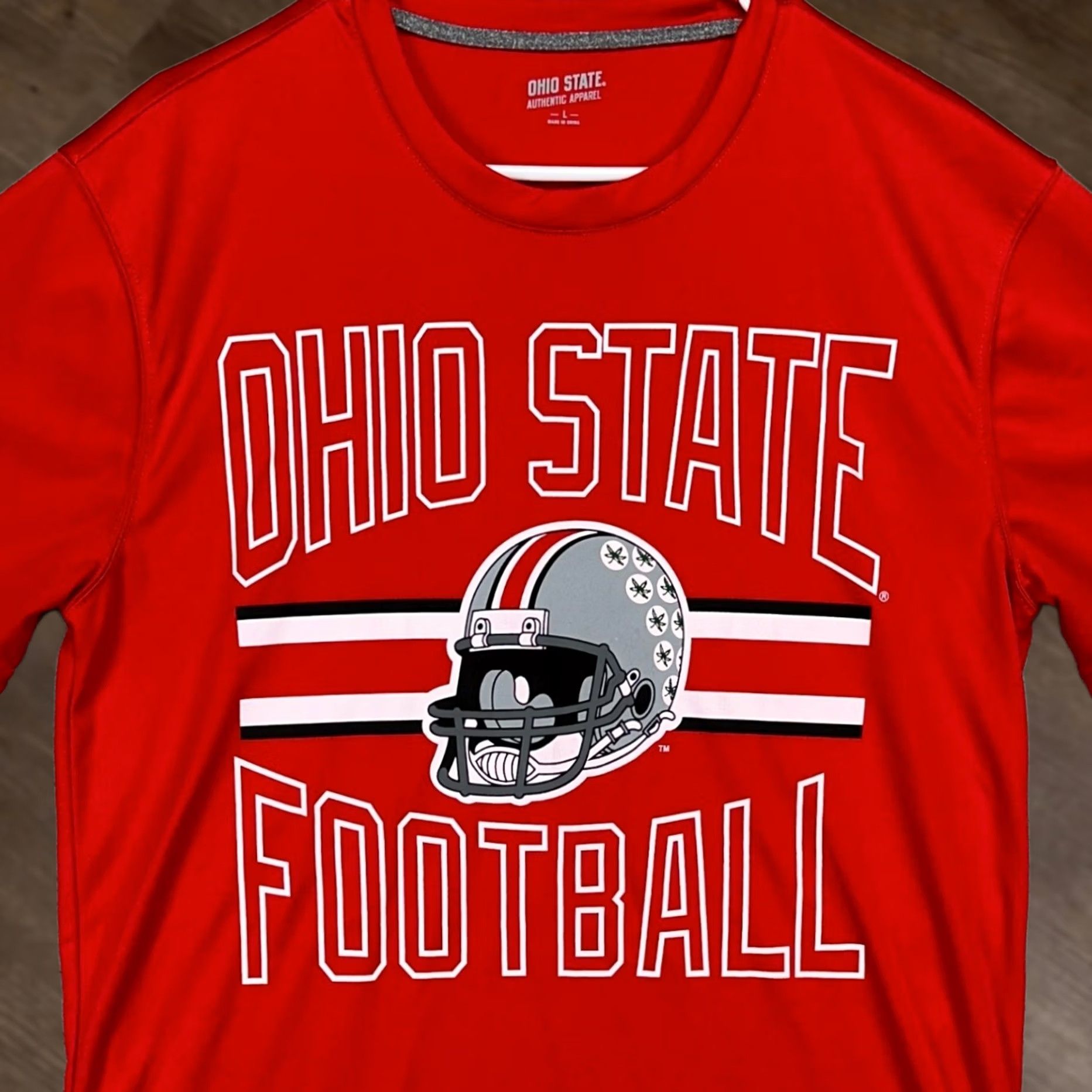 Vintage Ohio State Buckeyes Mens Football T-Shirt Large Red Graphic Short Sleeve Tee Size US L / EU 52-54 / 3 - 1 Thumbnail