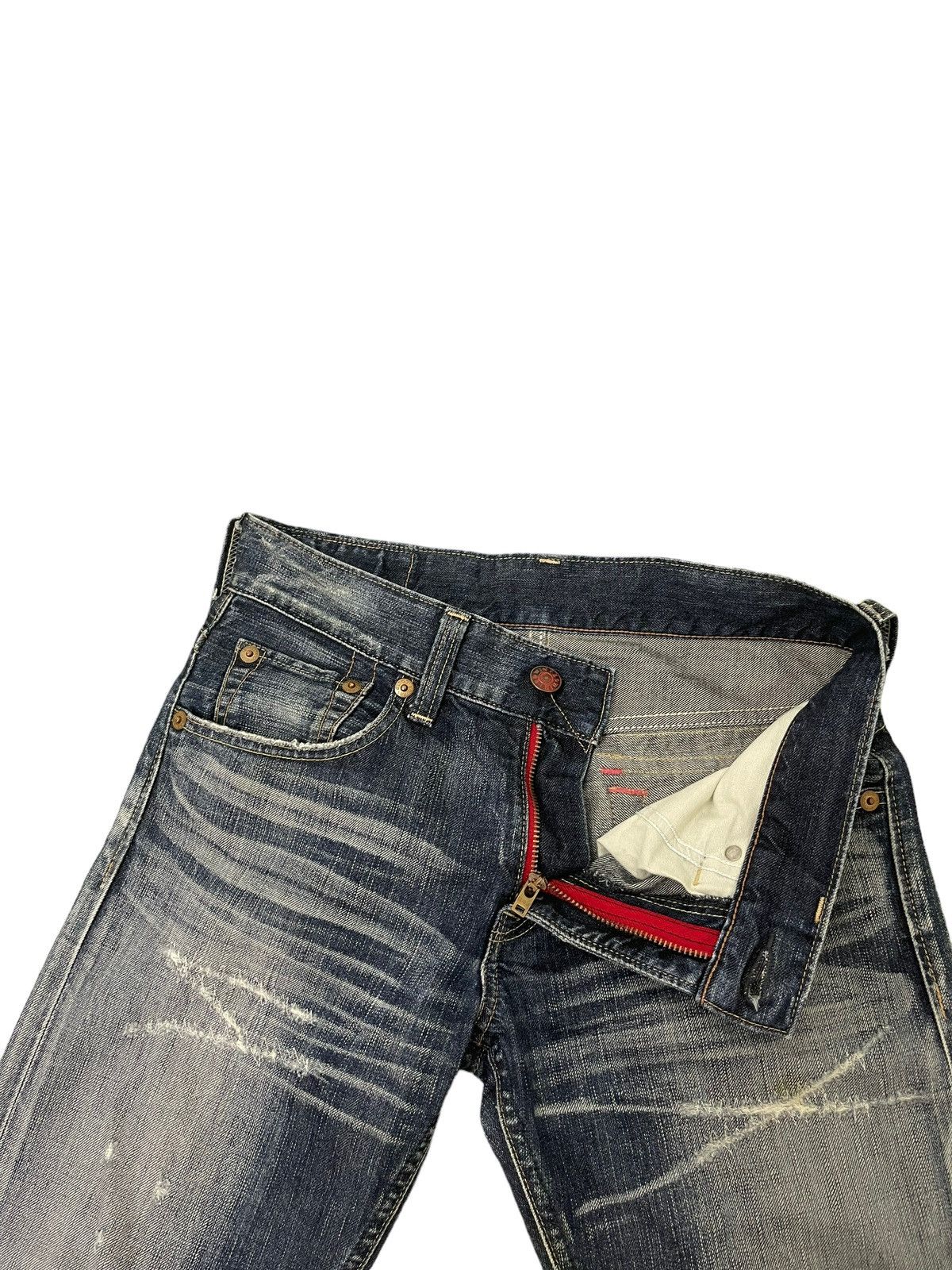Edwin Flare Jeans Edwin Japan Distress Low Rise Boot Cut 8🟦5 Size US 31 - 11 Thumbnail