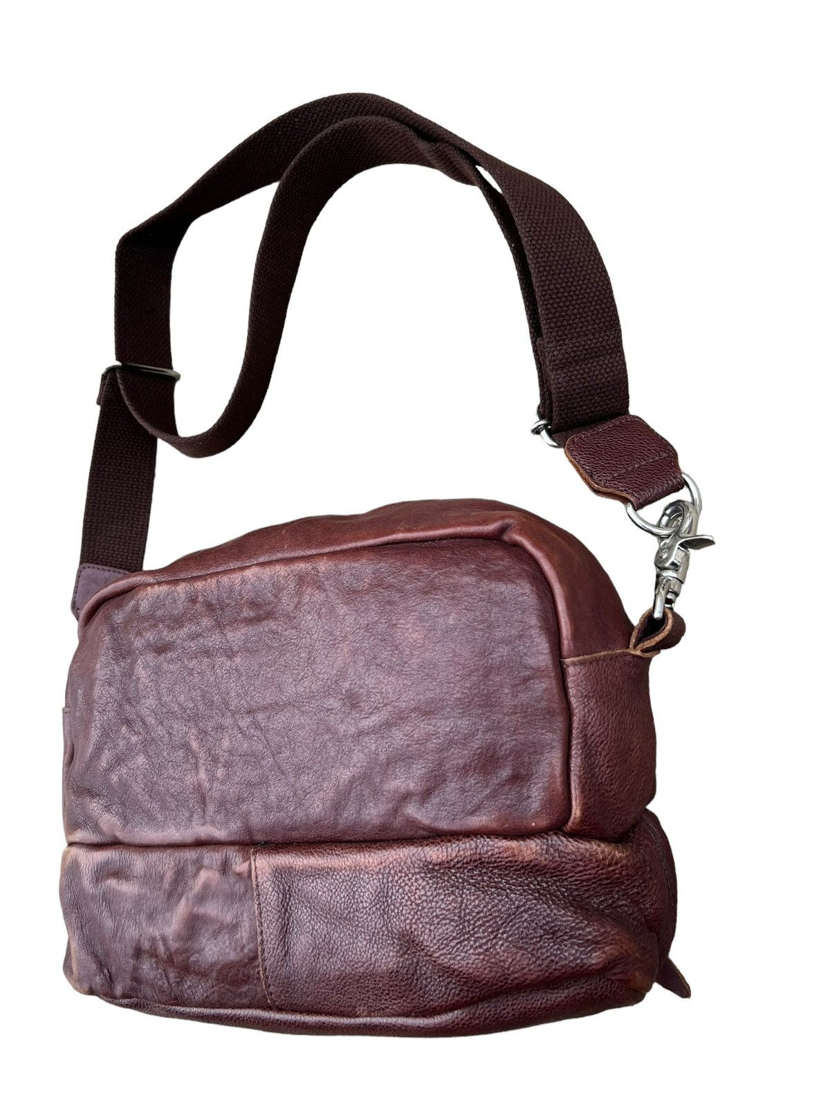 Japanese Brand Vintage Butler Verner Sails Patina Leather Bag 2 Compartment Size ONE SIZE - 11 Thumbnail