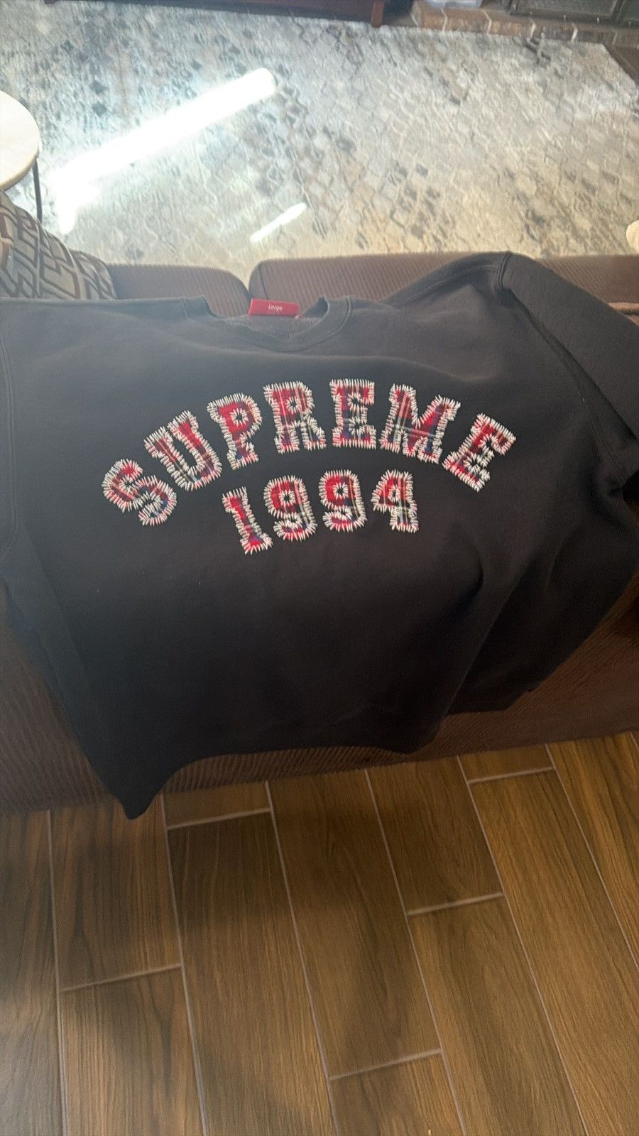 Supreme Supreme Plaid Arc Crewneck Size US L / EU 52-54 / 3 - 2 Thumbnail