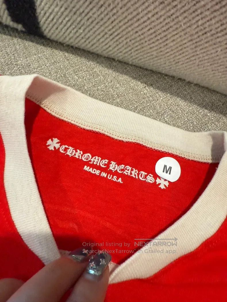 Chrome Hearts CHROME HEARTS Size M Red horseshoe printed short sleeve T-s Size US M / EU 48-50 / 2 - 2 Thumbnail