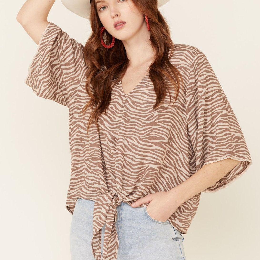 Ariat Ariat Women Foster Zebra Print Western Top M Cowgirl Country Size M / US 6-8 / IT 42-44 - 1 Thumbnail