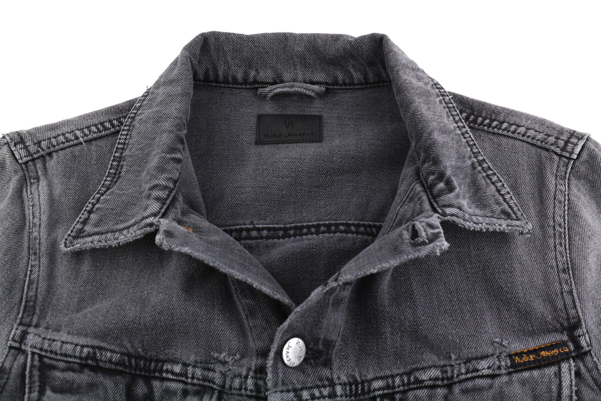 Nudie Jeans BILLY S Desolation Grey Polo Neck Denim Jacket 82462 Size US S / EU 44-46 / 1 - 4 Thumbnail