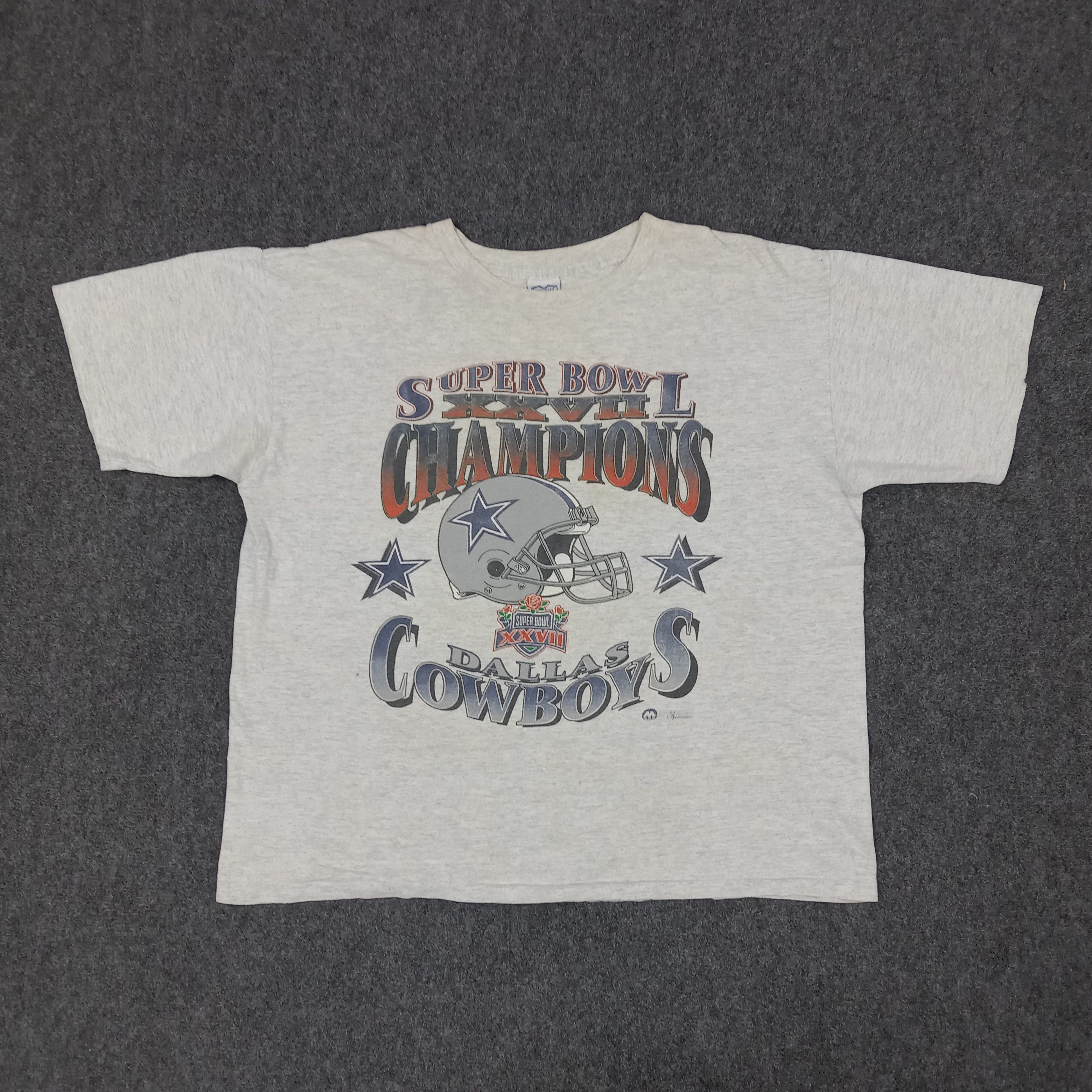 NFL × Vintage Dallas Cowboys Super Bowl XXVII Champions NFL Tshirt Size US XXL / EU 58 / 5 - 1 Thumbnail