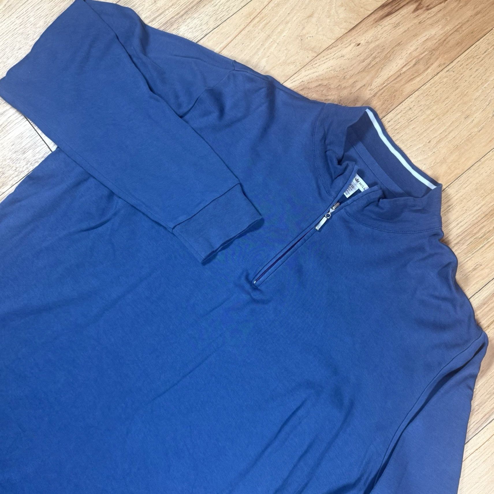 Peter Millar Peter Millar Sweater 1/4 Zip Pullover 2XL Navy Blue Mens Casual Golf Blue Size US XXL / EU 58 / 5 - 2 Thumbnail