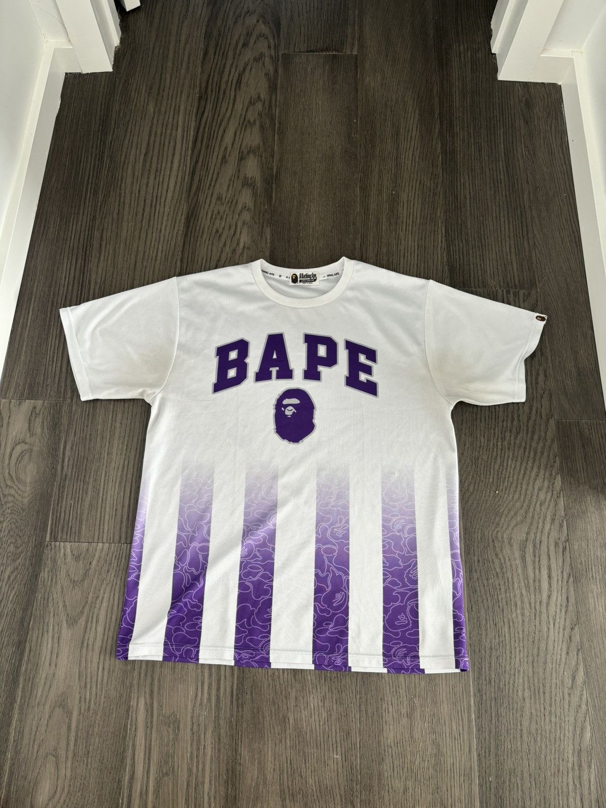 image of Bape Team Jersey Tee in White, Men's (Size Large)