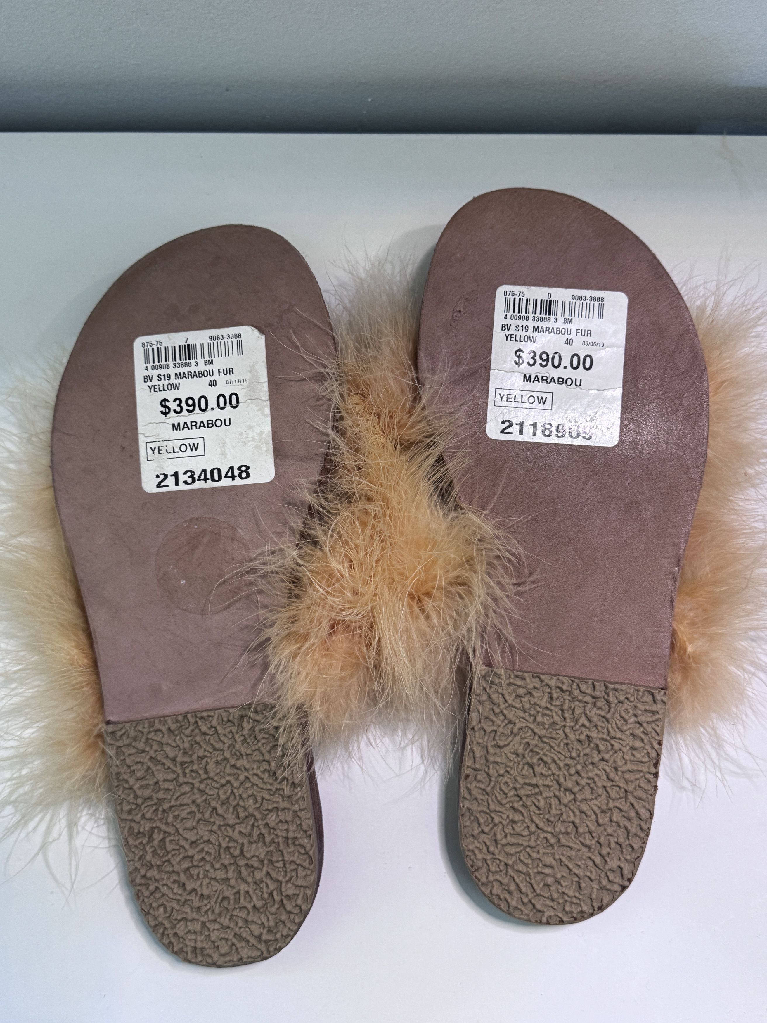 Brother Vellies Brother Vellies Lamu Marabou Sandals Yellow EU 40 US 10 Size US 10 / IT 40 - 7 Thumbnail