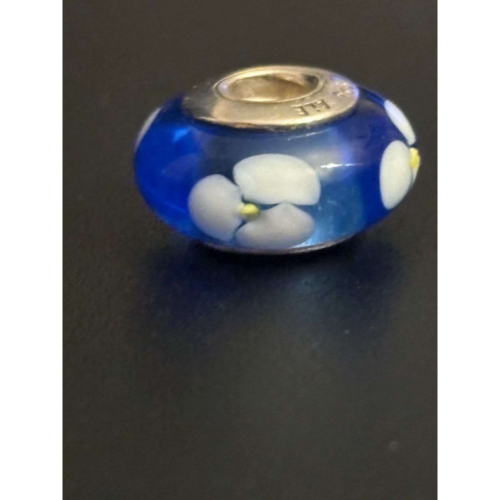 pandora Pandora Blue Murano Glass Flower Charm 925 ALE Size ONE SIZE - 6 Thumbnail