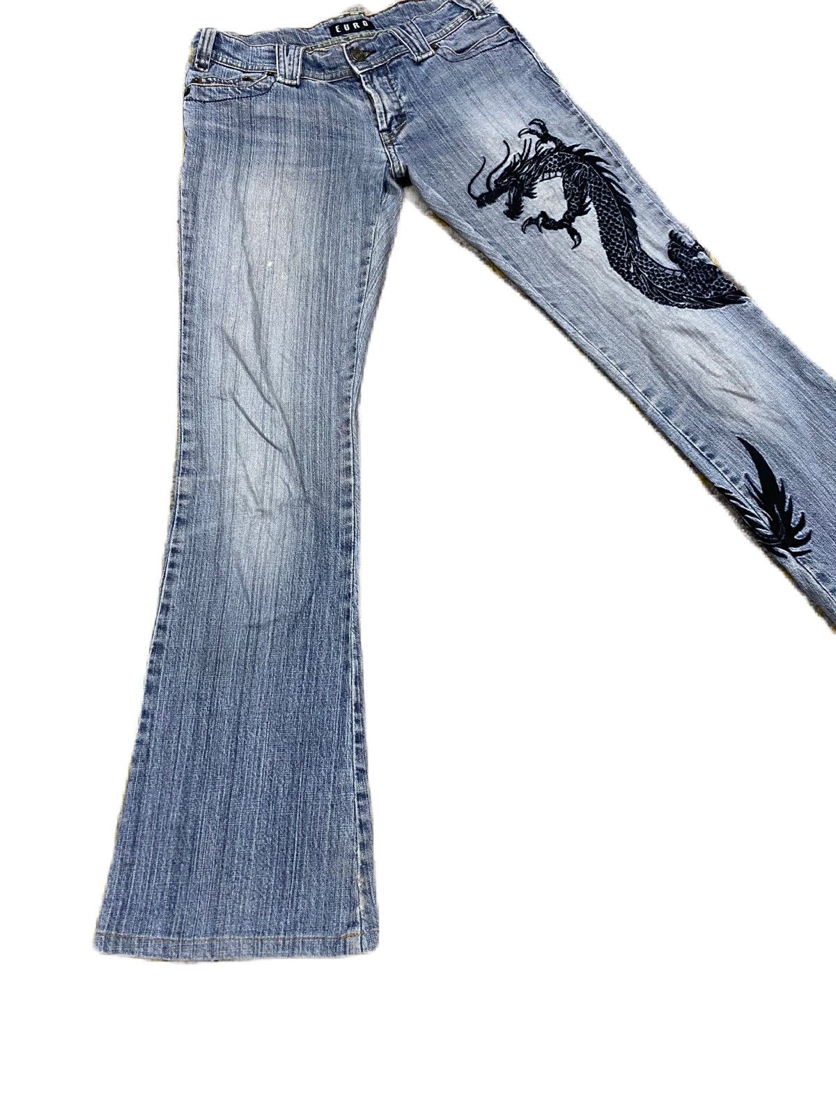 If Six Was Nine × Japanese Brand × Junya Watanabe JAPAN BRAND FLARE TYPE DENIM DRAGON EMBROIDERED EURO Size US 30 / EU 46 - 3 Thumbnail