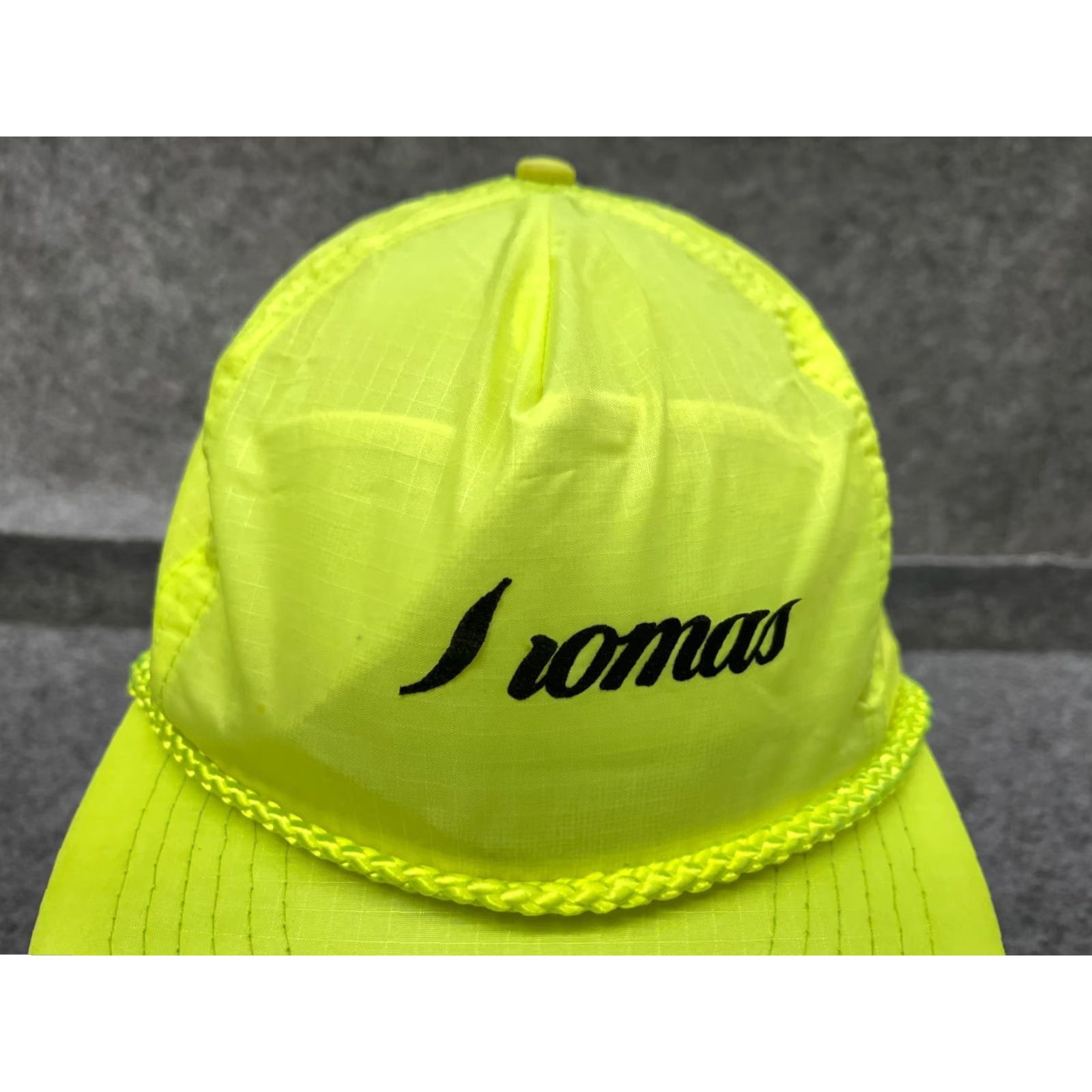 Vintage VINTAGE St.Thomas Hat Cap Snap Back Adult One Size Neon Green Nylon Hatch Rope 90s Size ONE SIZE - 2 Thumbnail