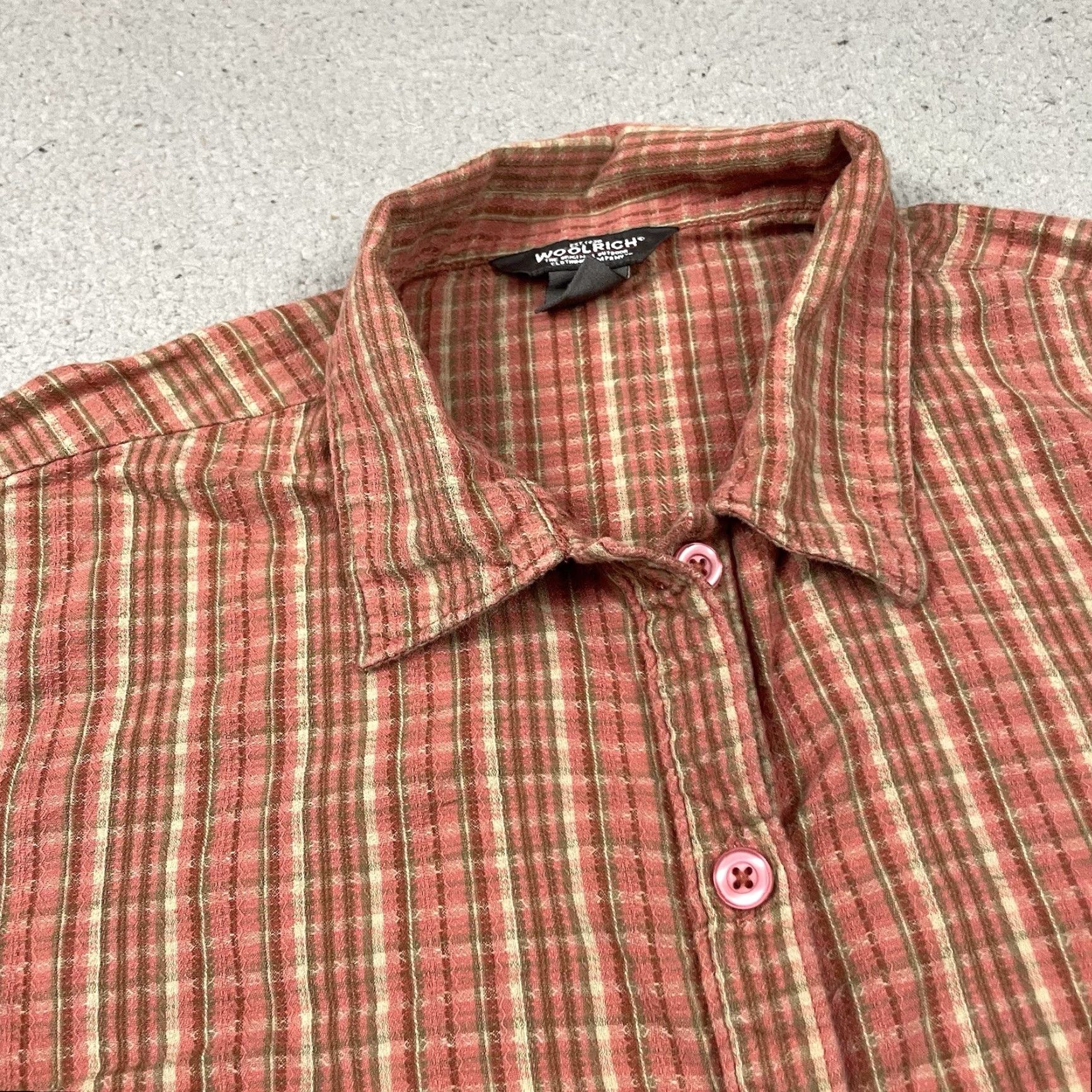 Vintage VINTAGE Woolrich Shirt Womens M Red Plaid Button-Down Long Sleeve Collared Casual Top Size M / US 6-8 / IT 42-44 - 4 Thumbnail