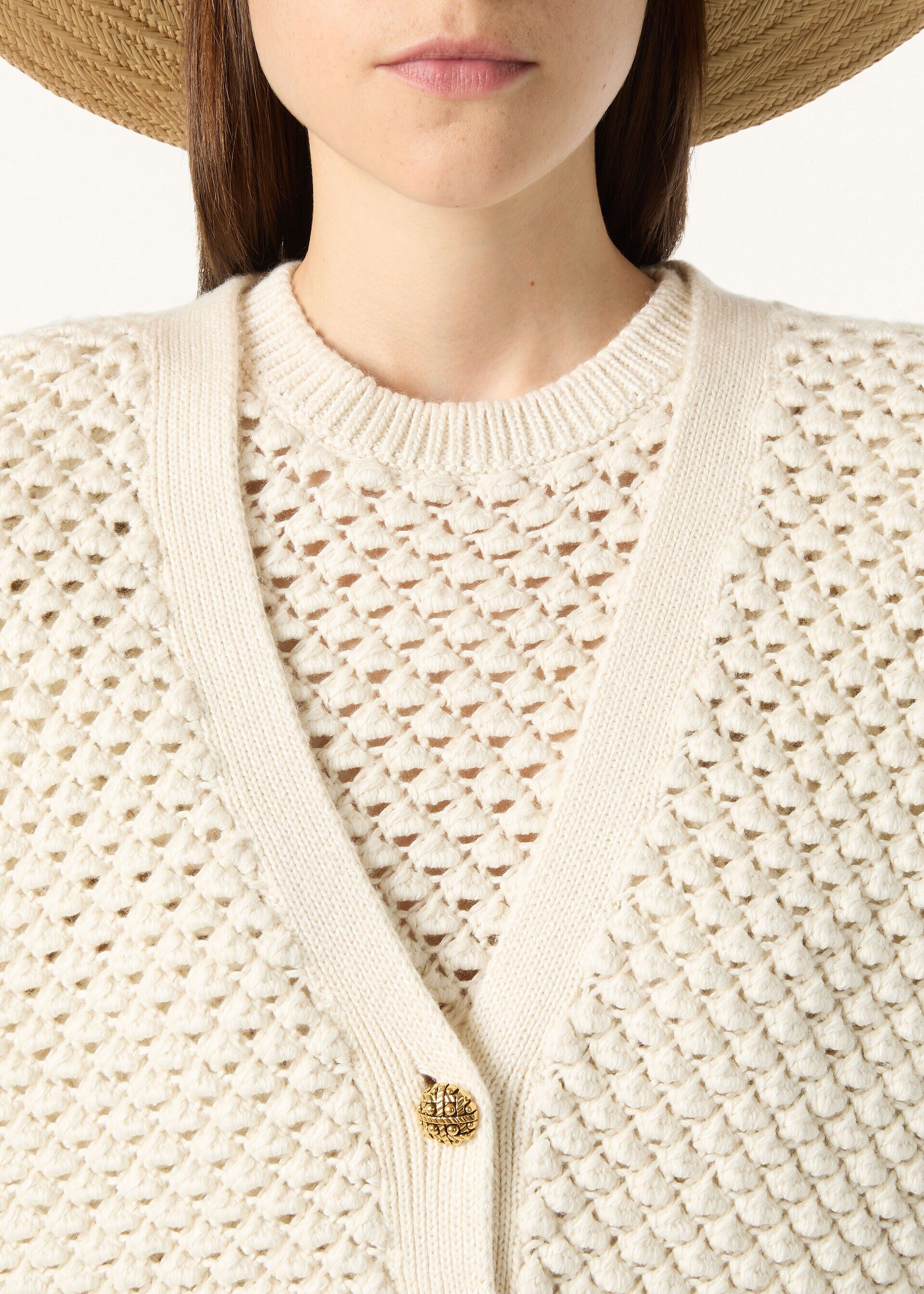 Loro Piana os11x0326 FAQ4553 Ginko Cardigan in Nougat Size XS / US 0-2 / IT 36-38 - 3 Thumbnail
