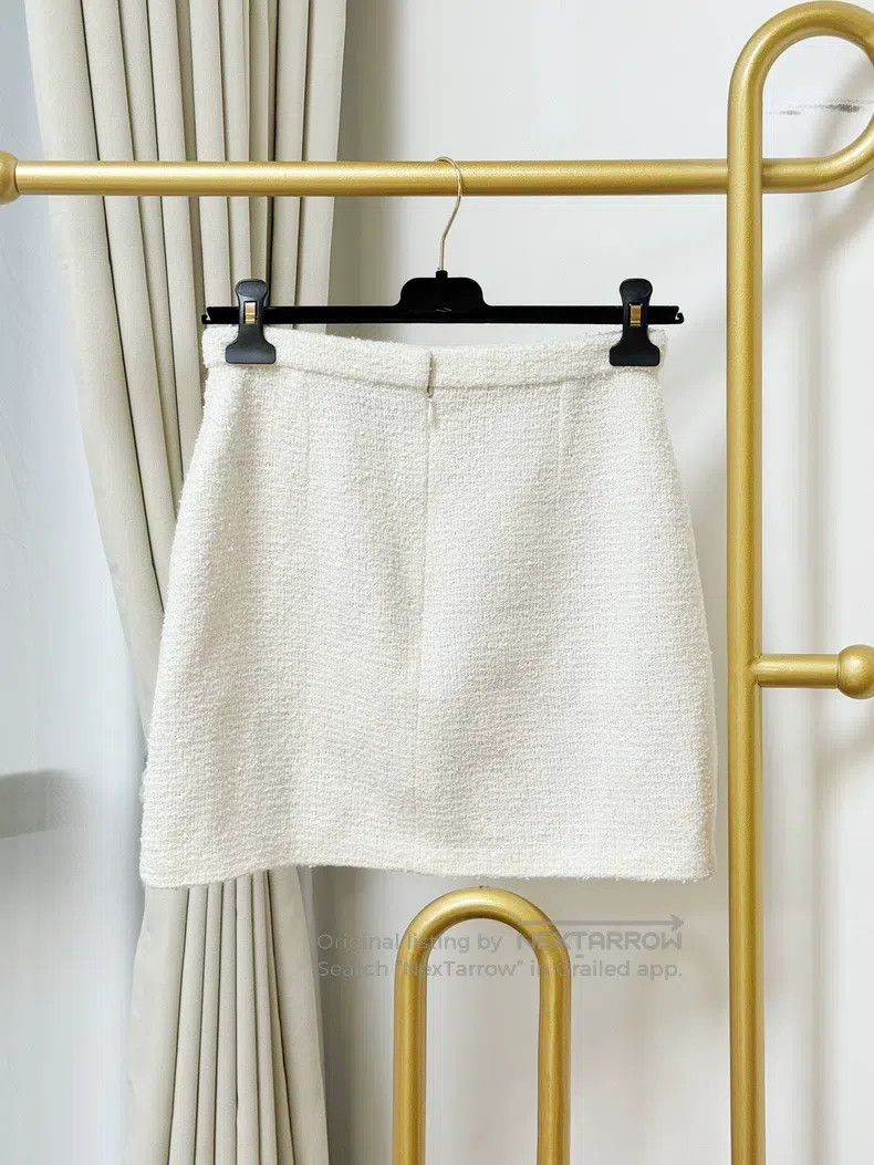 Chanel Chanel 19S beach series woven one-pocket beige skirt Size 24" / US 00 / IT 34 - 4 Thumbnail
