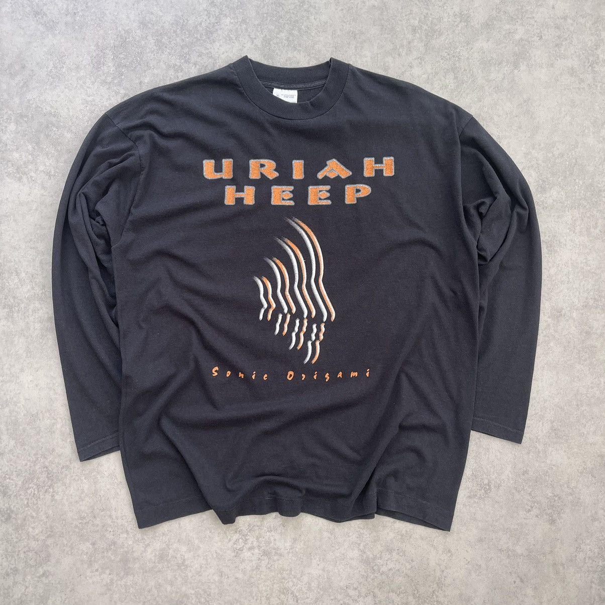 Fruit Of The Loom Uriah Heep - “Sonic Origami” Longsleeve - 1999 European Tour Size US XL / EU 56 / 4 - 1 Thumbnail