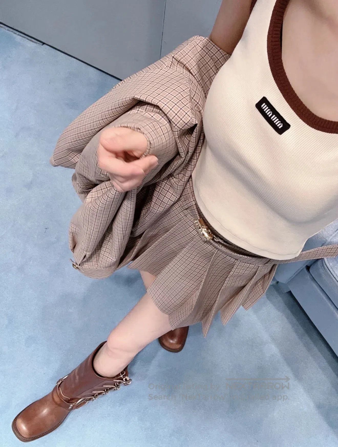 Miu Miu MiuMiu 24SS Colorblock Small Logo Knit Camisole. Size XS / US 0-2 / IT 36-38 - 6 Thumbnail