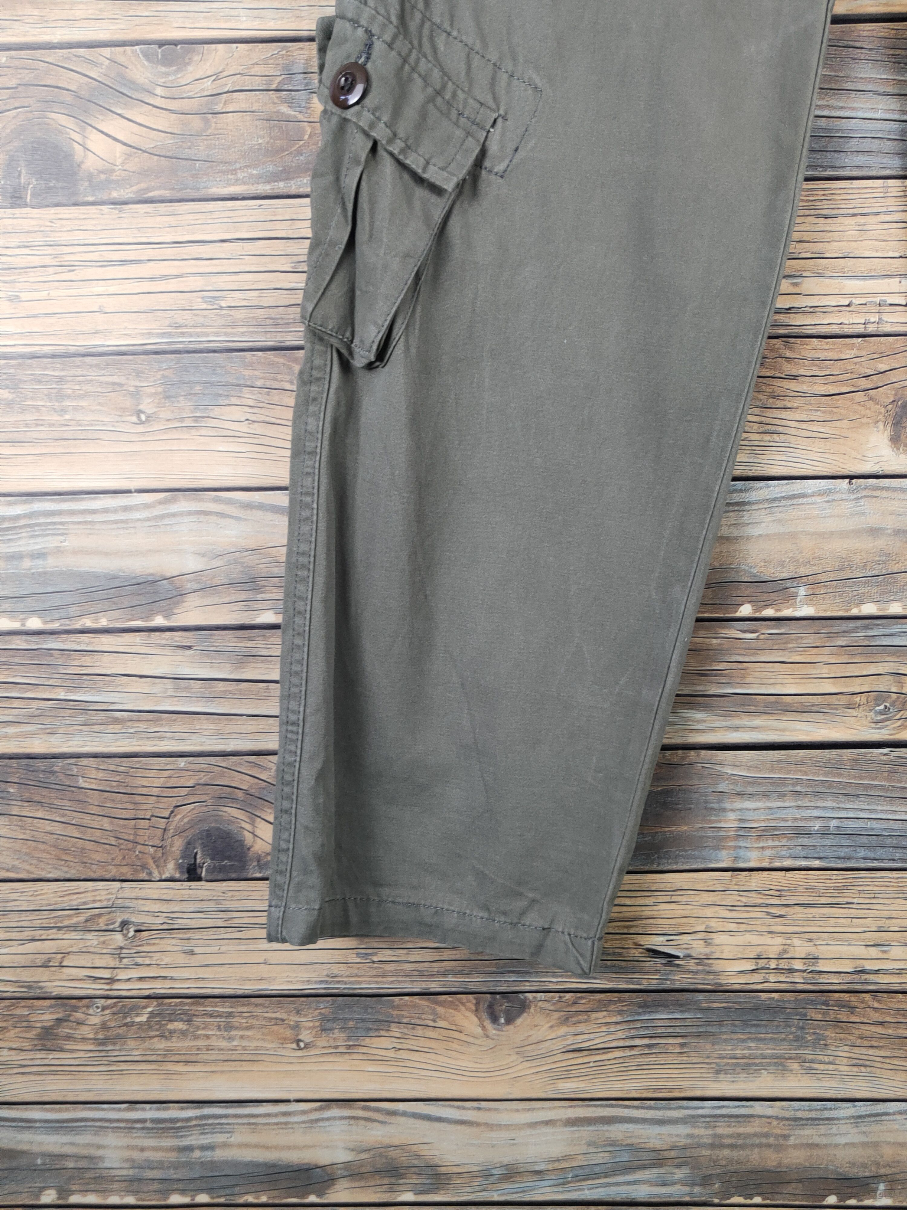 Other DL Japanese Brand Army Green Multipocket Cargo Pants #2435 Size US 34 / EU 50 - 4 Thumbnail
