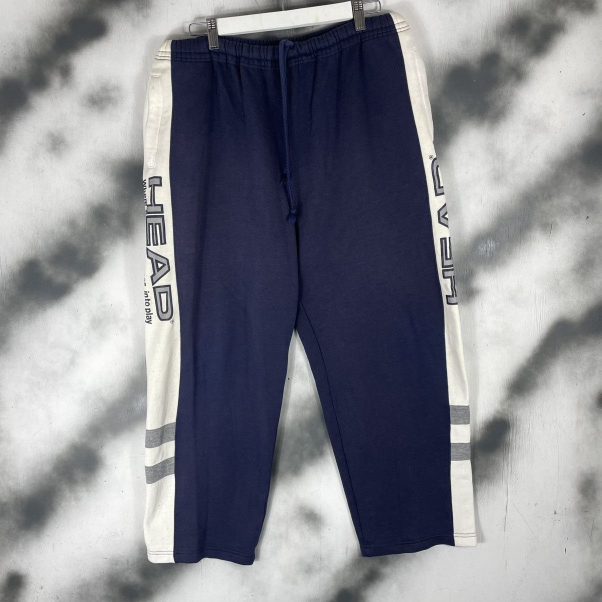 Japanese Brand Vintage HEAD WHERE TECHNOLOGY COMES INTO PLAY SWEATPANTS Size US 34 / EU 50 - 1 Thumbnail