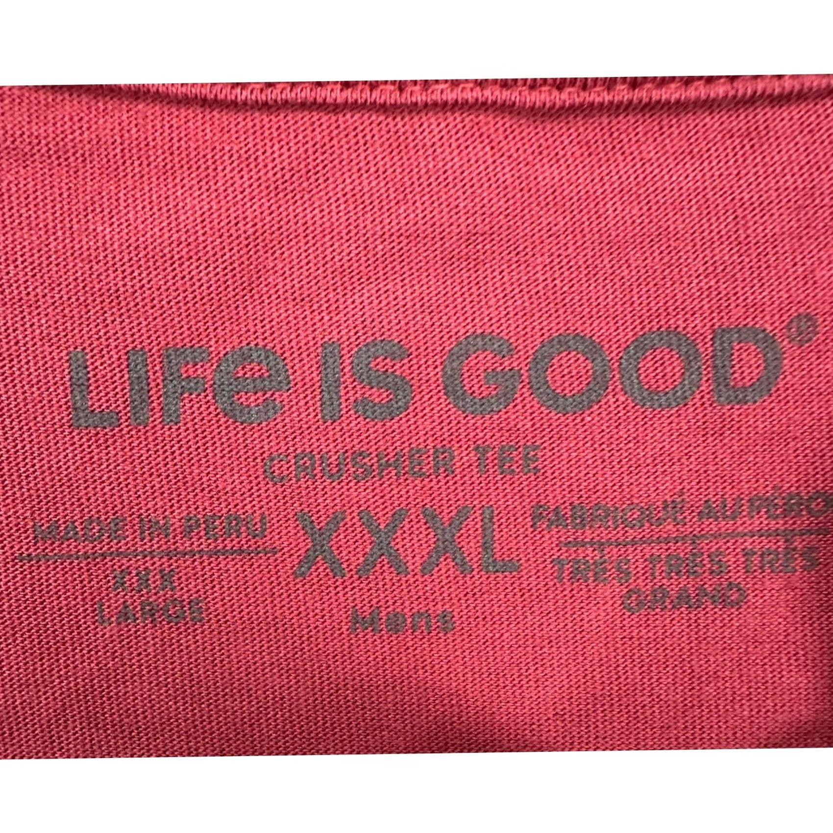 Life is Good VINTAGE Life is Good Crusher Tee Mens Golf Graphic T-Shirt 3XL Red Long Sleeve Mens Size US XXL / EU 58 / 5 - 4 Thumbnail