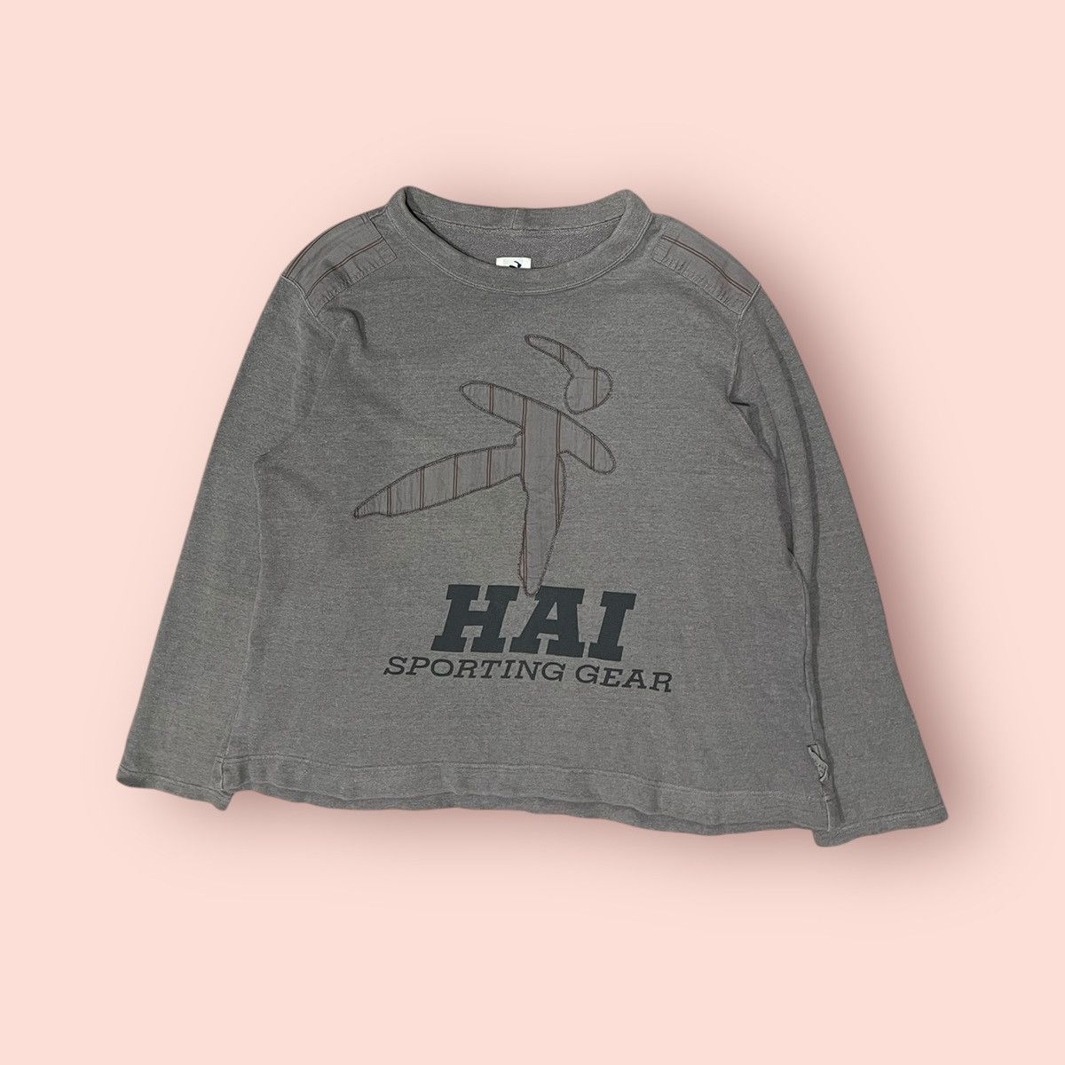 Hai Sporting Gear × Issey Miyake × Japanese Brand VINTAGE HAI SPORTING GEAR BIG PATCH LOGO PULLOVER SHIRT Size L / US 10 / IT 46 - 4 Thumbnail