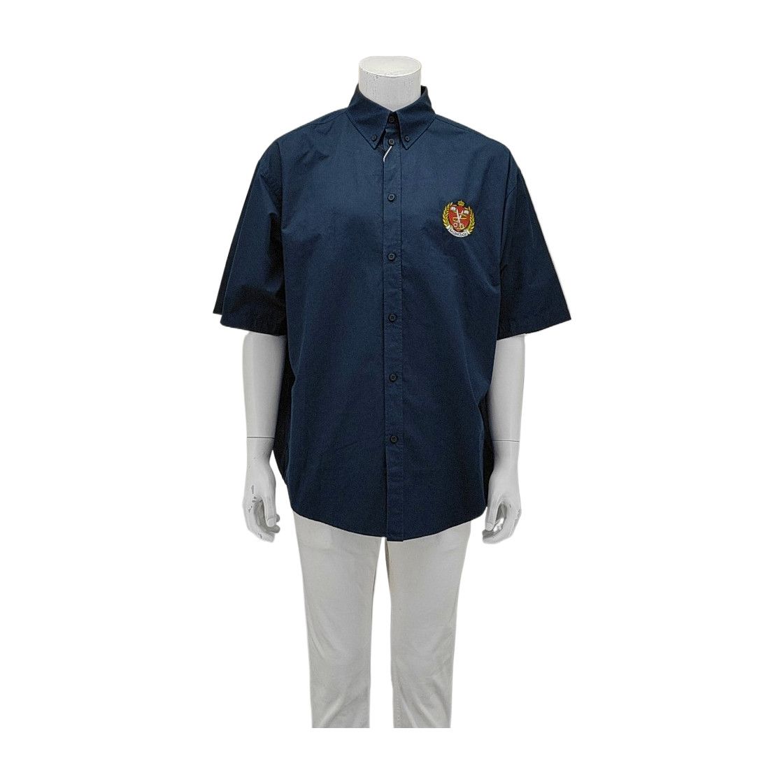 Balenciaga Balenciaga Crest Logo Short Sleeve Shirt Size S Size US S / EU 44-46 / 1 - 1 Thumbnail