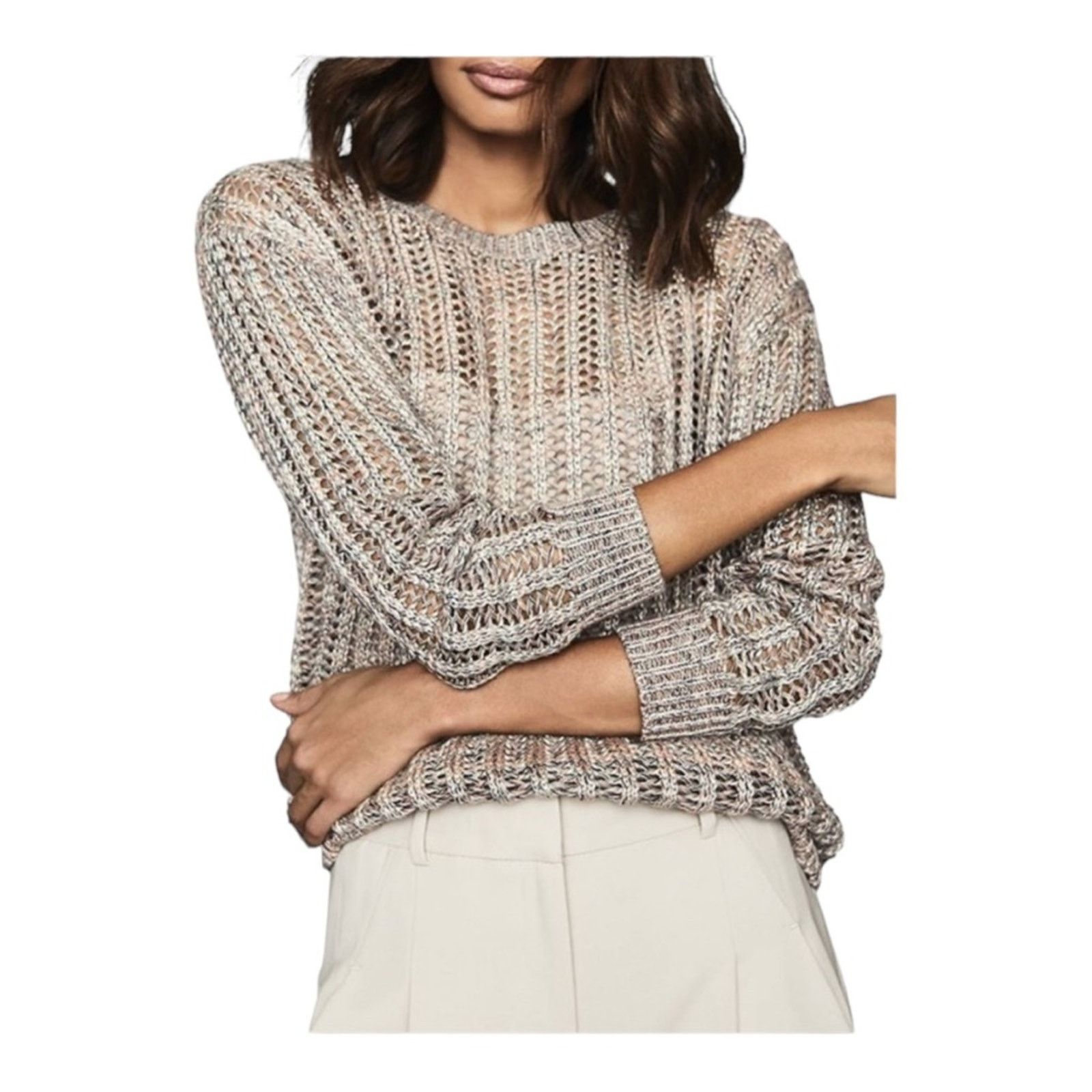 Reiss Reiss Poly Space-Dye Open Knit Sweater size Small Size S / US 4 / IT 40 - 1 Thumbnail