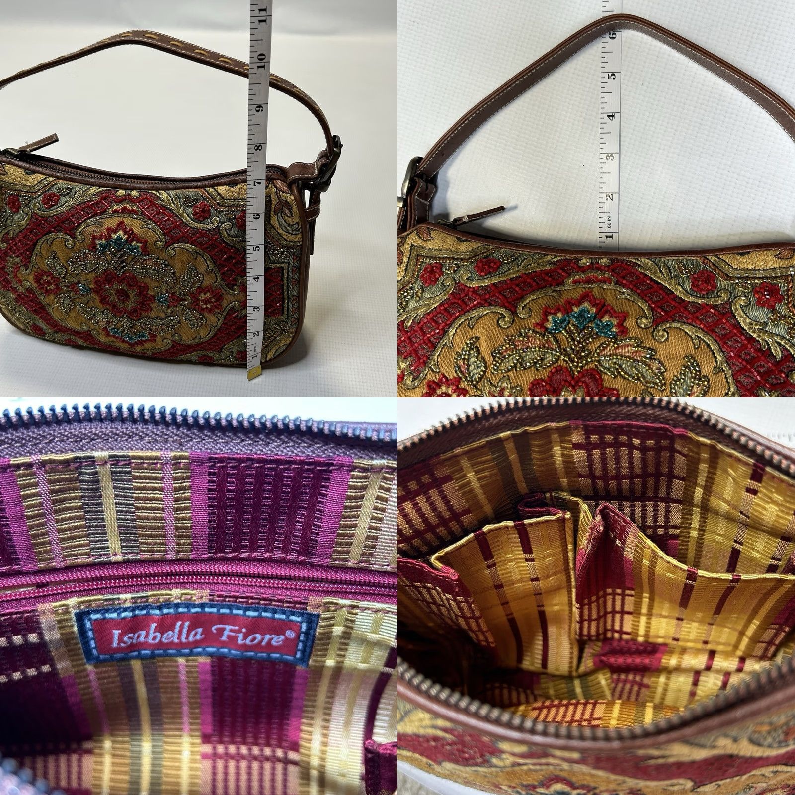 Vintage VINTAGE Isabella Fiore Embellished Tapestry Shoulder Bag Size ONE SIZE - 7 Thumbnail