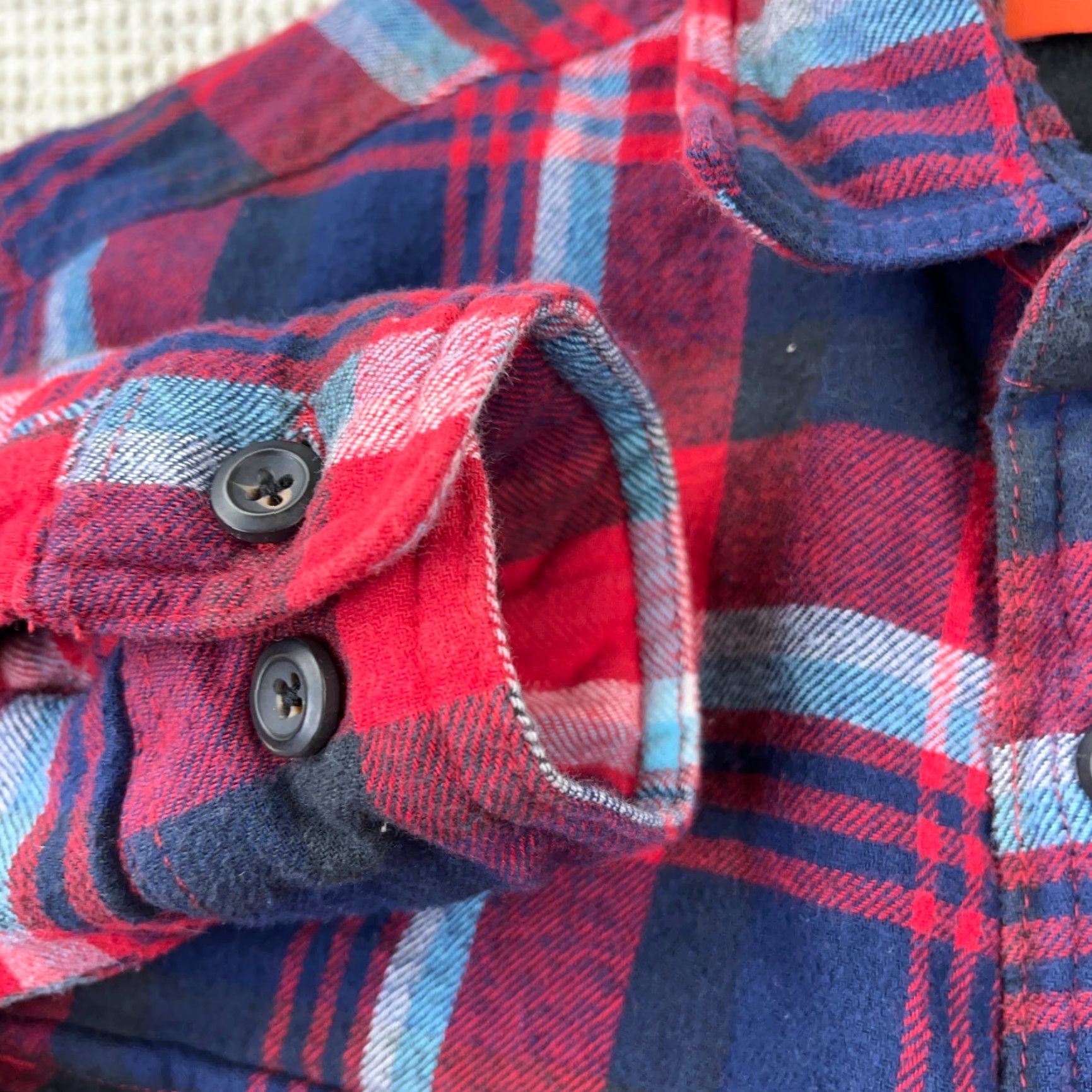Vintage American Outdoorsman Shacket Shirt Jacket Men Medium Red Plaid Flannel Fleece Lined Size US M / EU 48-50 / 2 - 6 Thumbnail