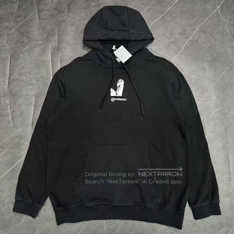 Burberry Burberry Black White Print Hoodie. Size US XL / EU 56 / 4 - 1 Thumbnail