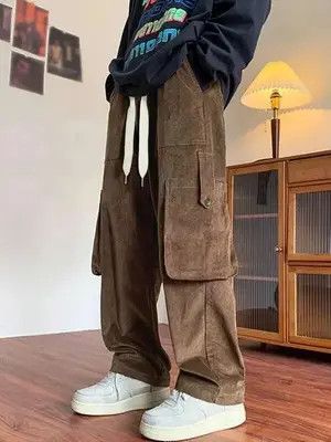 Japanese Brand Retro Rock Japanese Fashion Corduroy Cargo Pants Size US 36 / EU 52 - 4 Thumbnail