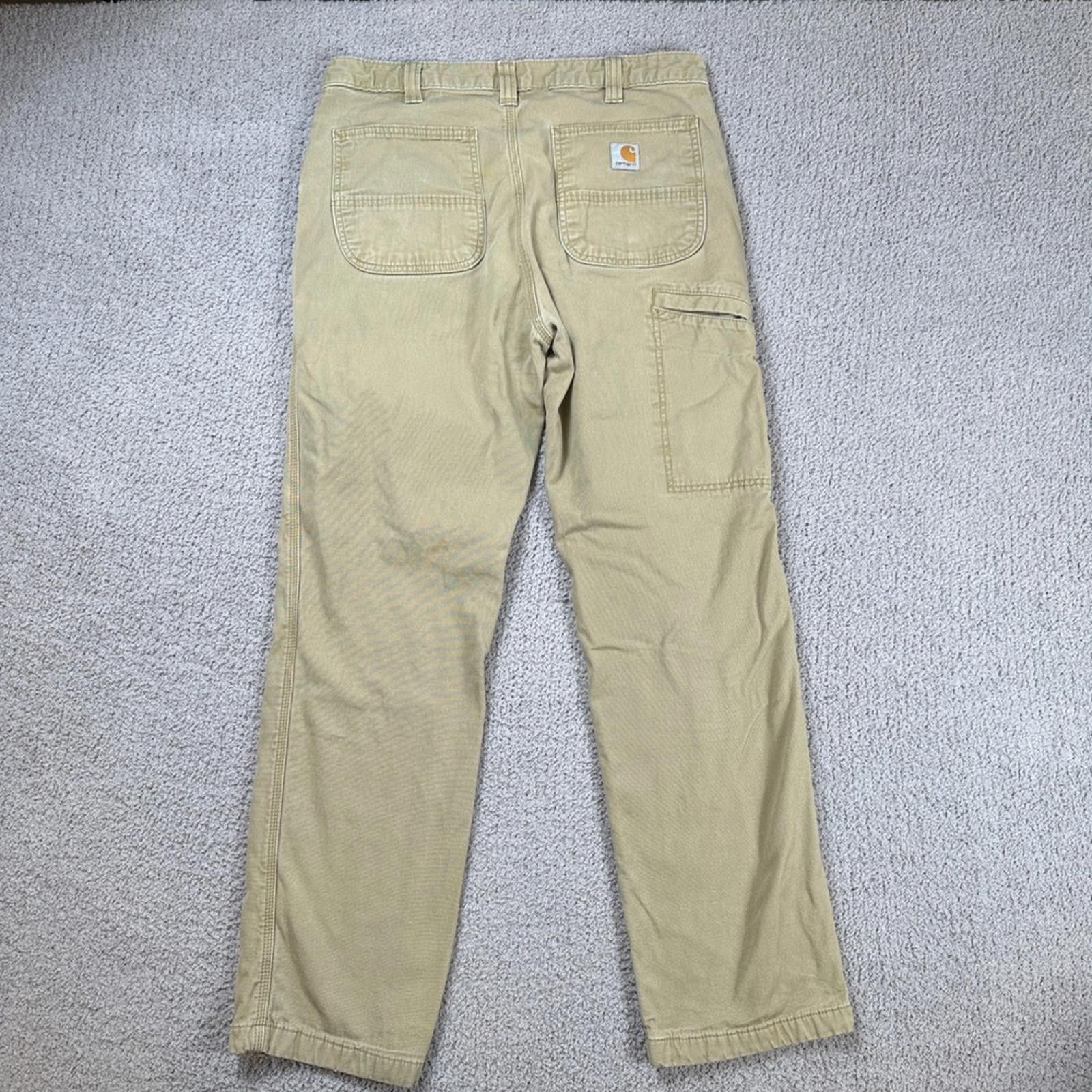 Carhartt Carhartt 34x32 Relaxed Fit Canvas Work Pants Tan 103342-253 Size US 34 / EU 50 - 2 Thumbnail