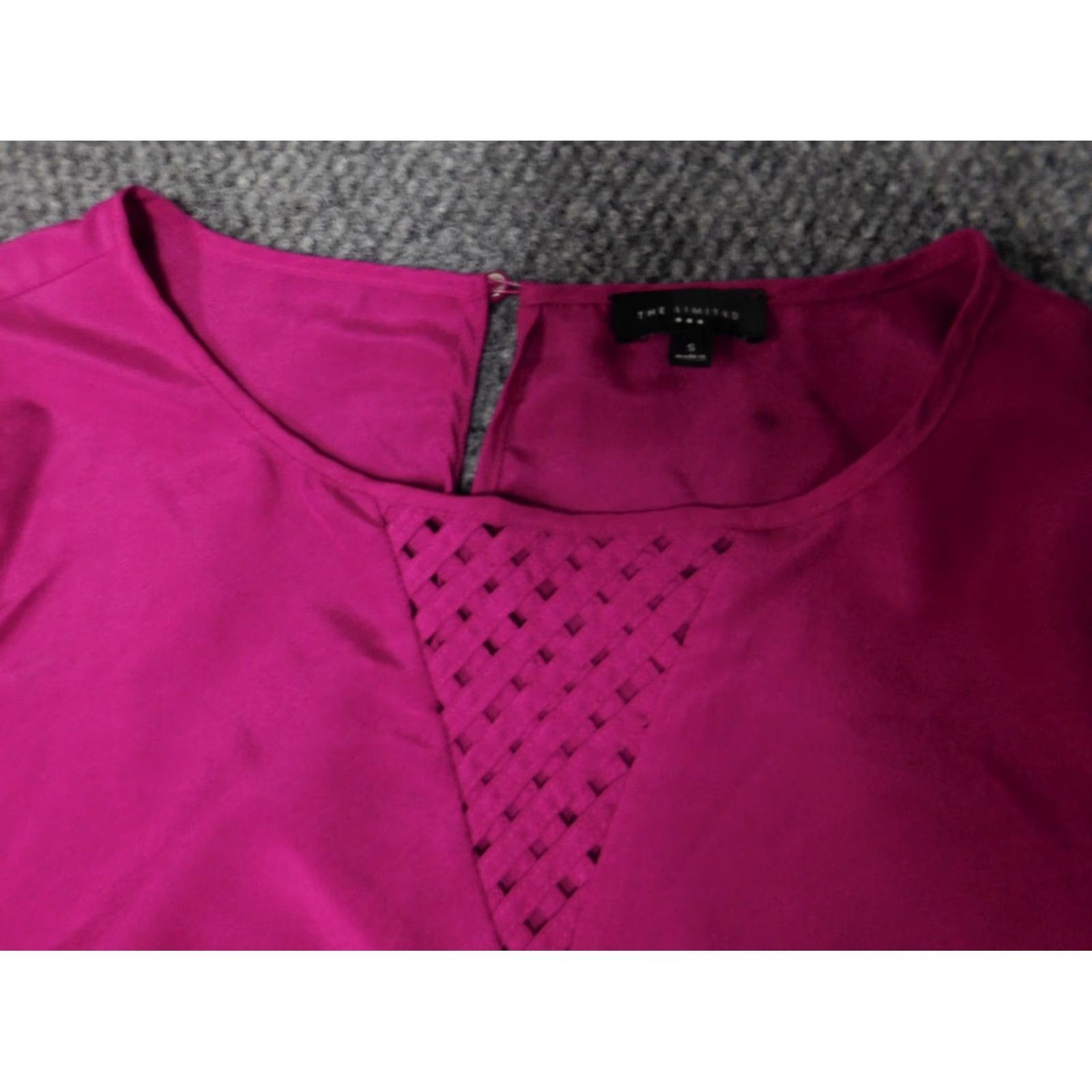 Vintage The Limited Blouse Sleeveless Purple Regular Small Womens Stretch Knit Pocket Casual Modern 90s? Size S / US 4 / IT 40 - 7 Thumbnail
