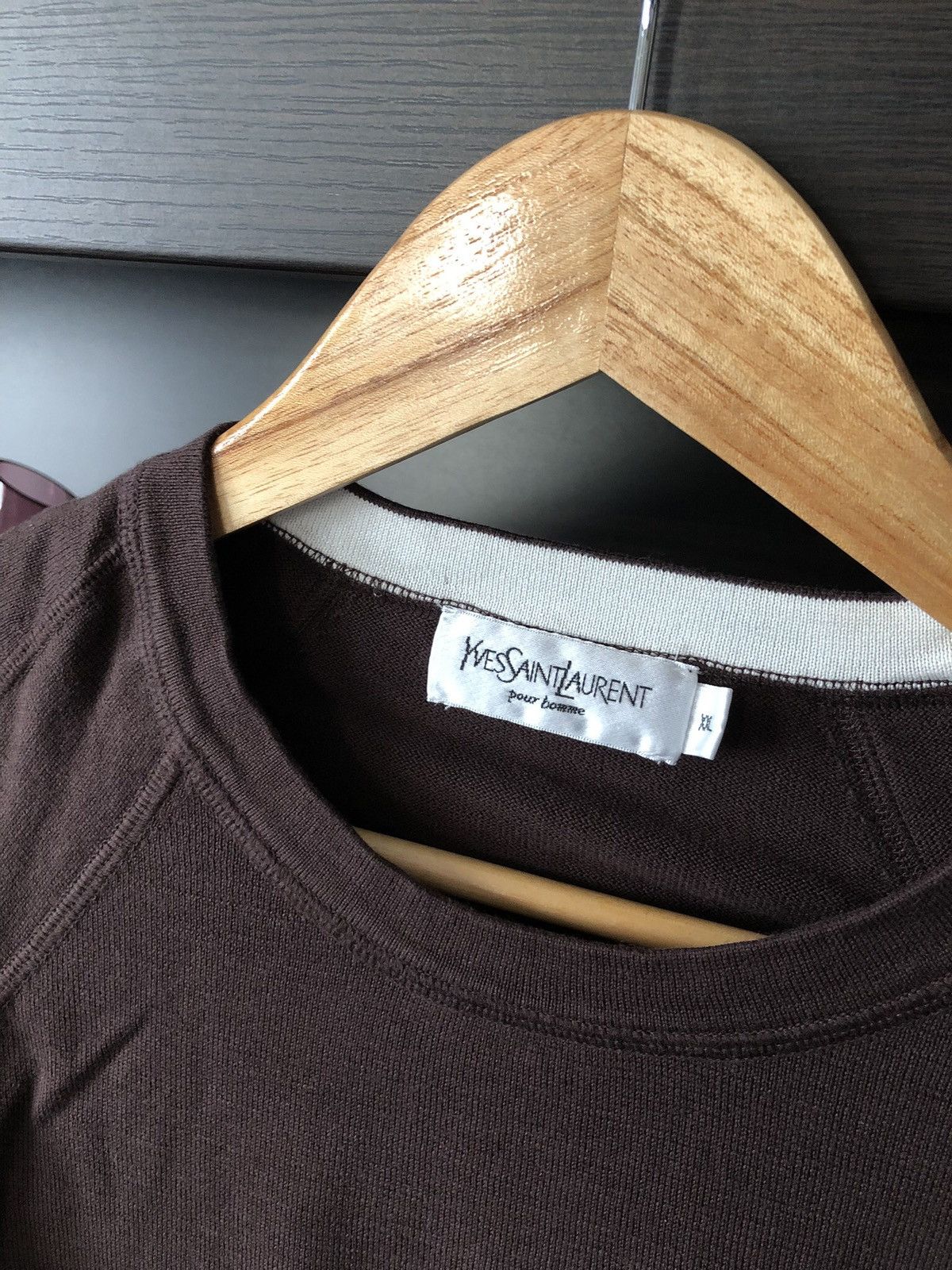 Saint Laurent Paris Vintage 00s Yves Saint Laurent Brown Lightweight Sweater Size US XL / EU 56 / 4 - 3 Thumbnail