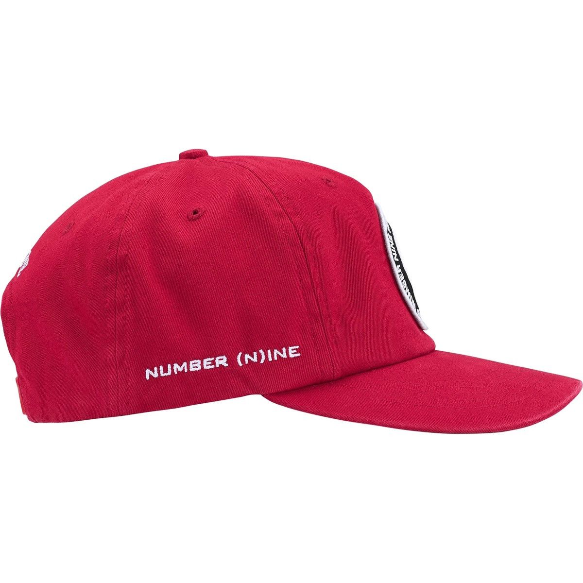 Number (N)ine × Supreme 6 Panel Hat Red Size ONE SIZE - 4 Thumbnail