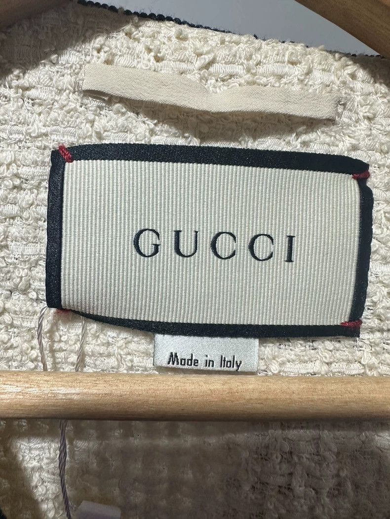 Gucci Gucci Classic white rhinestone red and blue striped cardiga Size US XS / EU 42 / 0 - 3 Thumbnail