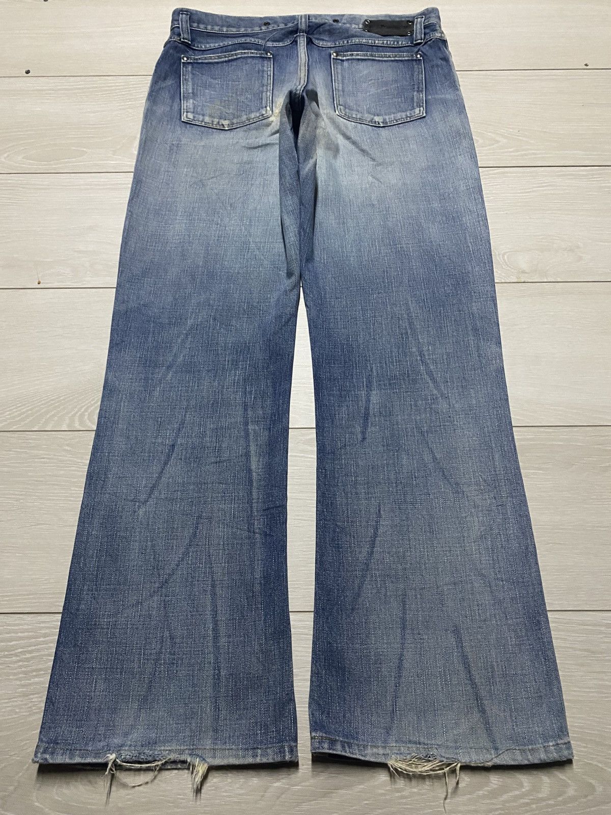 KOZABURO × Wrangler Wrangler Euro Fit Wide Leg Baggy Distressed Jeans Size US 34 / EU 50 - 2 Thumbnail