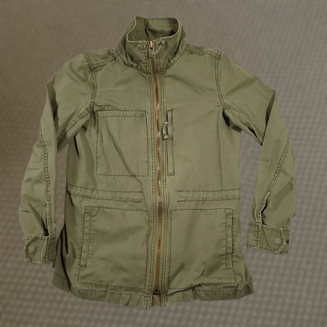 Madewell VINTAGE is not applicable. Original title contains "Madewell Passage Jacket Women’s XS Green Utility Full Zip Pockets Mock Neck" Size XS / US 0-2 / IT 36-38 - 1 Thumbnail