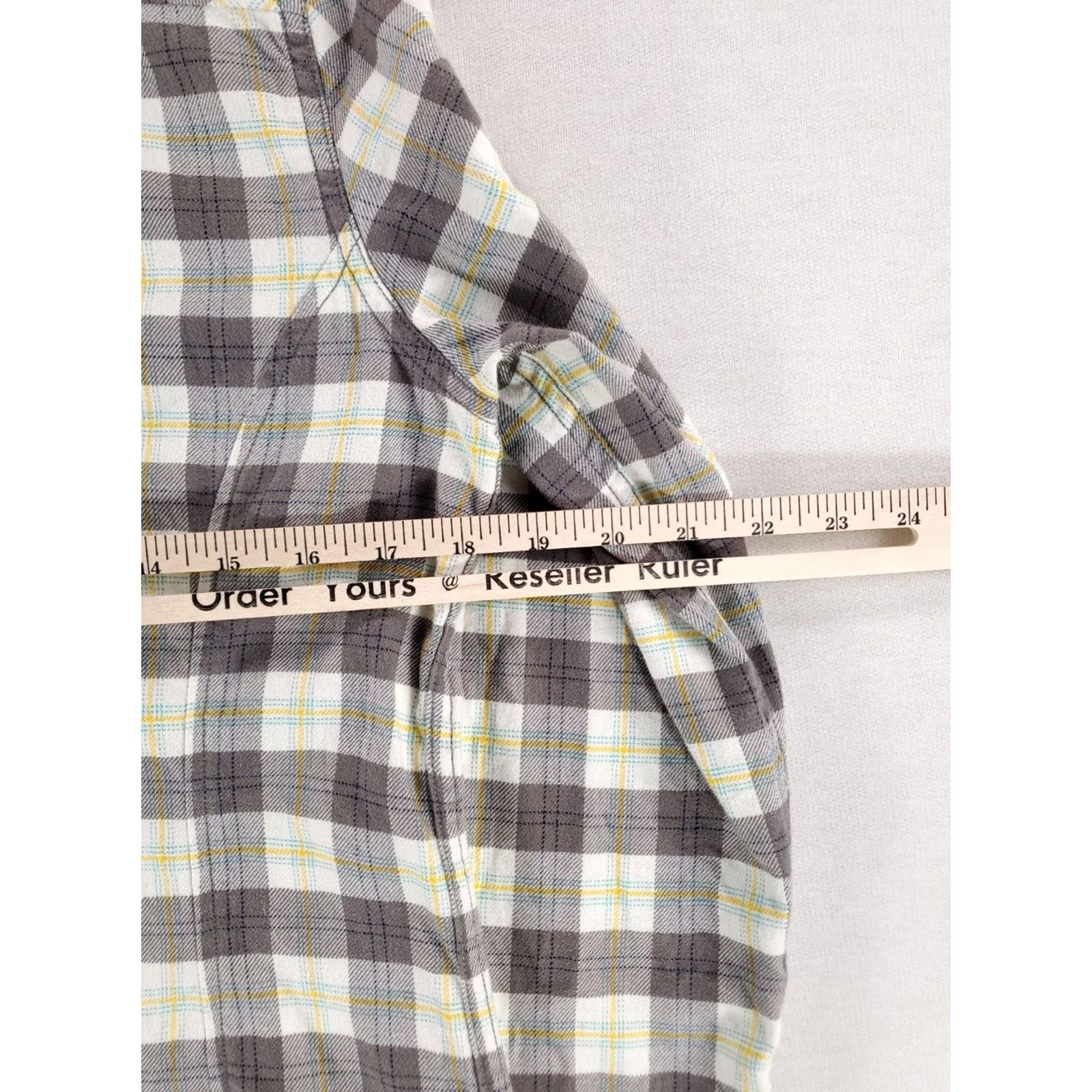 Vintage VINTAGE Stio Flannel Shirt Plaid Gray Yellow White Long Sleeve Women's M Size M / US 6-8 / IT 42-44 - 7 Thumbnail