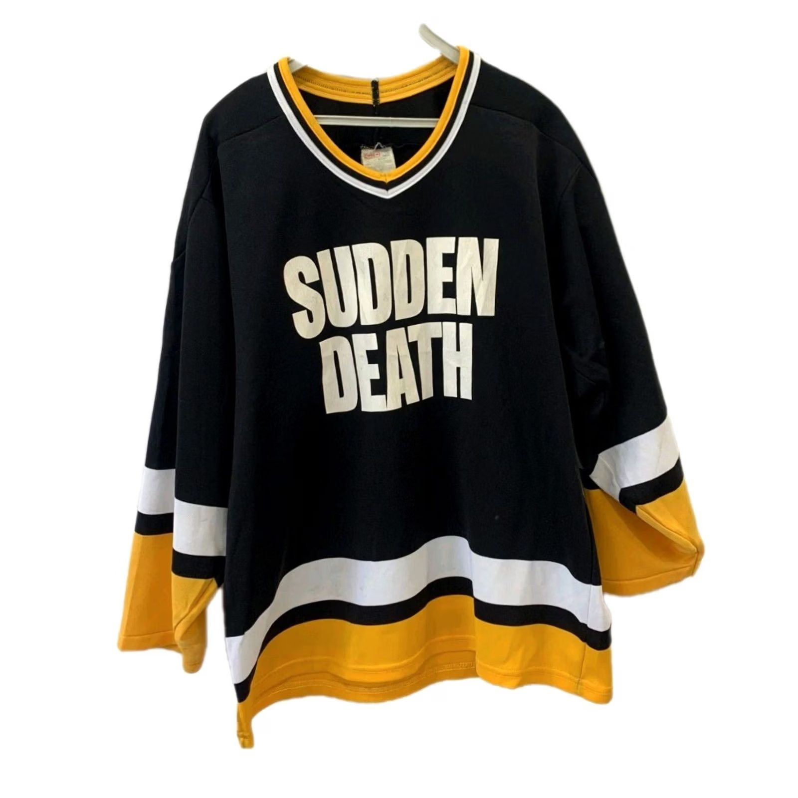 Vintage VINTAGE CCM Maska Sudden Death Movie Promo Hockey Jersey Mens M Black 1995 Film Promotional Mens Shirt Size US M / EU 48-50 / 2 - 2 Thumbnail
