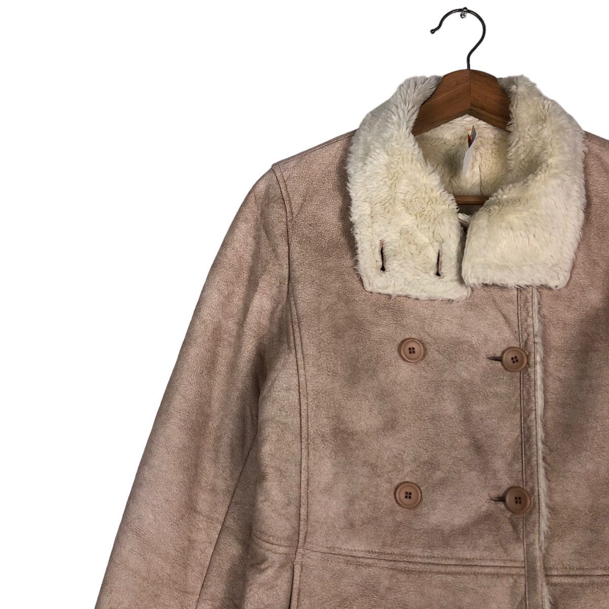 Calvin Klein 🔥Vintage Shearling Mink Fur Biker Jacket Calvin Klein Size US M / EU 48-50 / 2 - 7 Thumbnail