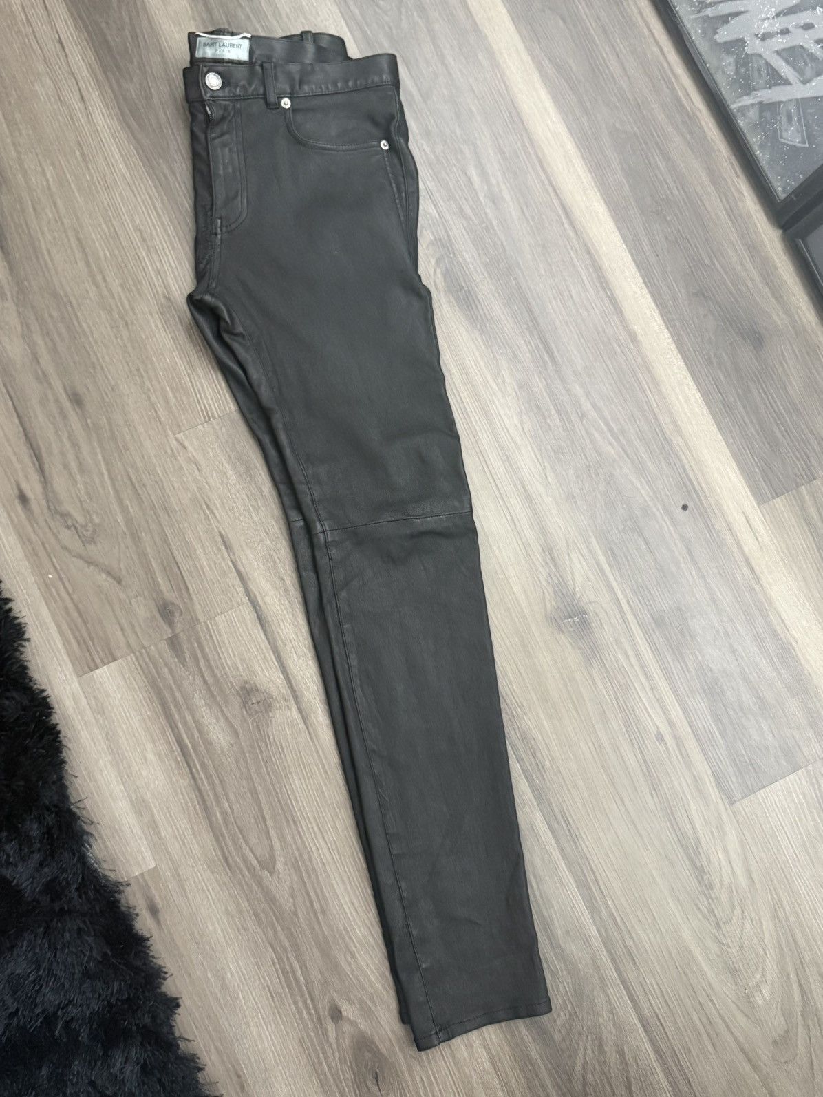 Saint Laurent Paris Saint Laurent Lamb Skin Leather Pants Size US 30 / EU 46 - 1 Thumbnail