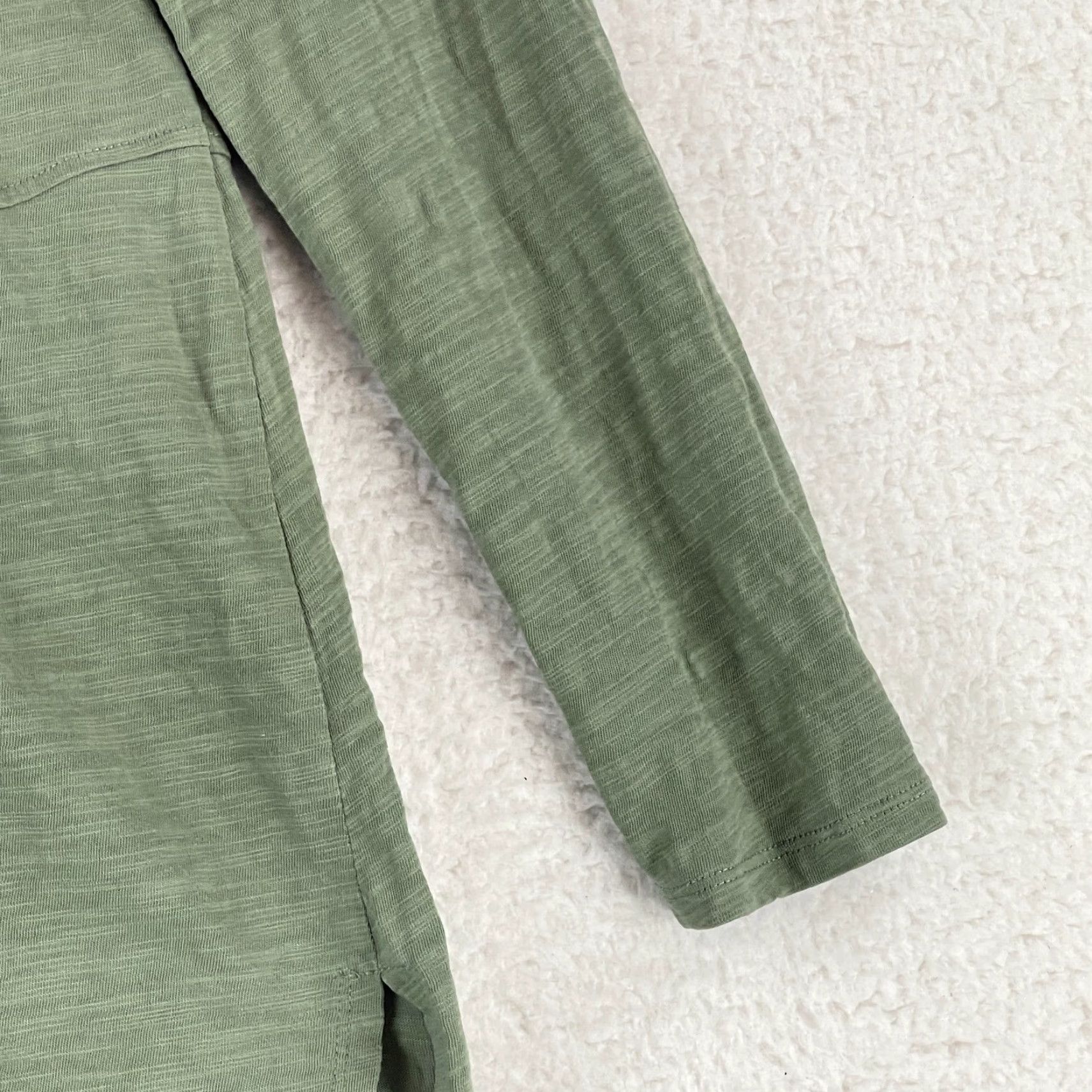 Soft Surroundings Soft Surroundings Green Floral Embroidered Tunic Shirt Womens Button-Up PXS Size XS / US 0-2 / IT 36-38 - 4 Thumbnail
