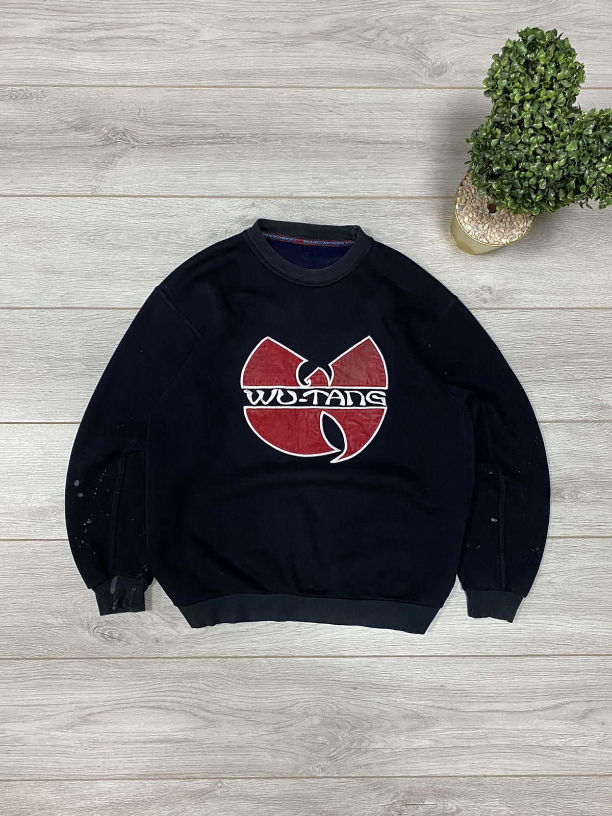 Wu-Tang Clan Wutang vintage painted embroidered big logo sweatshirt USA Size US XL / EU 56 / 4 - 1 Thumbnail