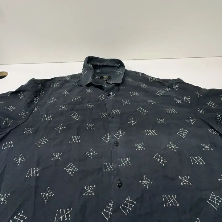 Fendi Fendi Logo Print Short Sleeve Shirt -2507 Size US M / EU 48-50 / 2 - 4 Thumbnail